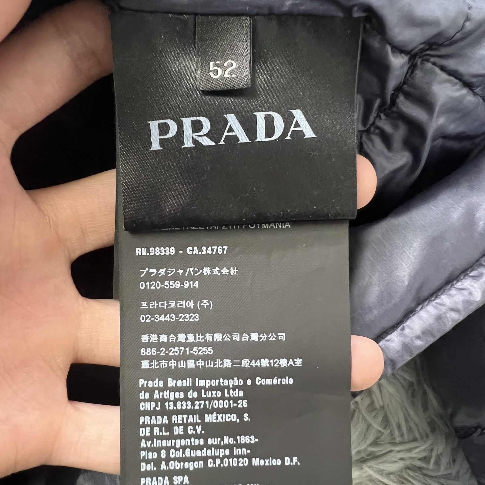 Prada Prada Shearling Collar Down Jacket Size L Size US L / EU 52-54 / 3 - 4 Thumbnail