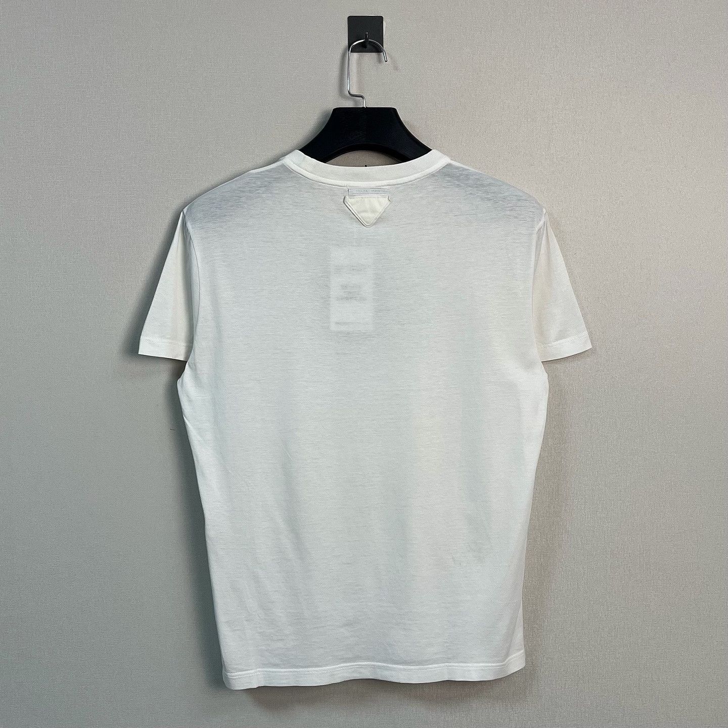 Prada Prada Logo Triangle White T-Shirt Size M Size US M / EU 48-50 / 2 - 2 Thumbnail