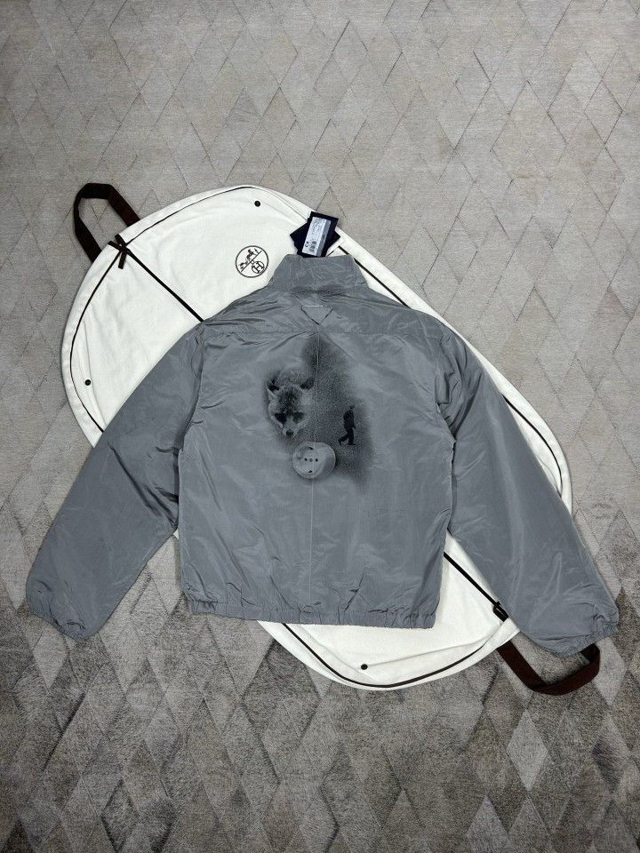 Prada Prada Re-Nylon Graphic Bomber Jacket Size L Size US L / EU 52-54 / 3 - 2 Thumbnail