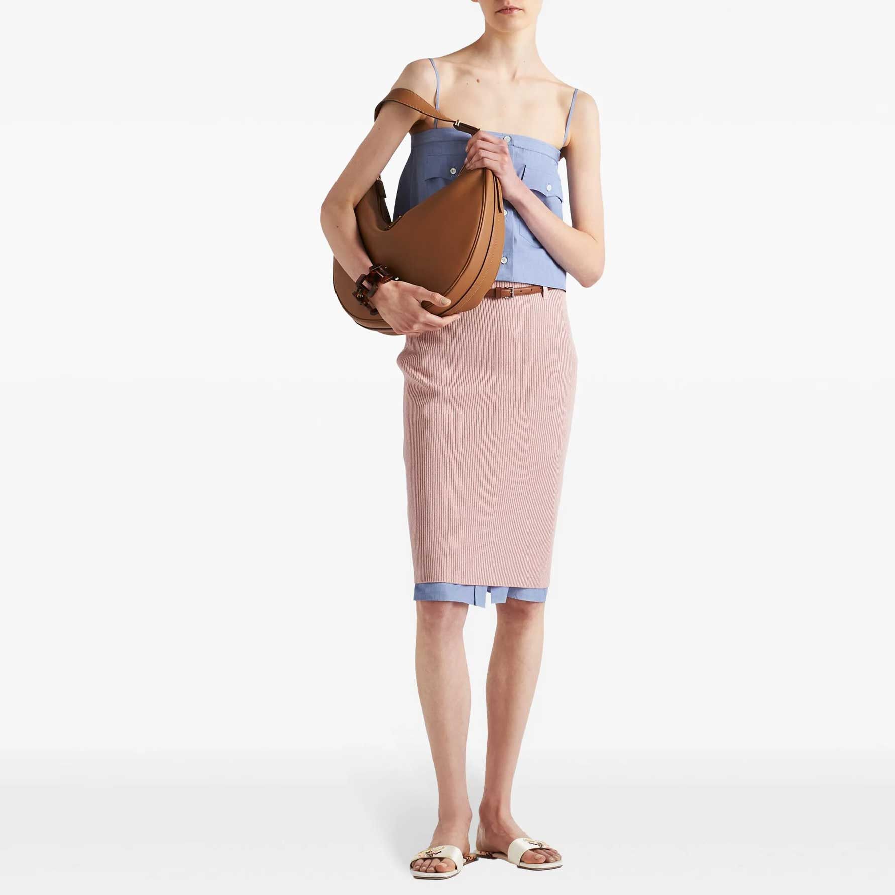 Prada Prada Ribbed Knit Midi Skirt Size 36 Size 25" / US 0 / IT 36 - 8 Thumbnail