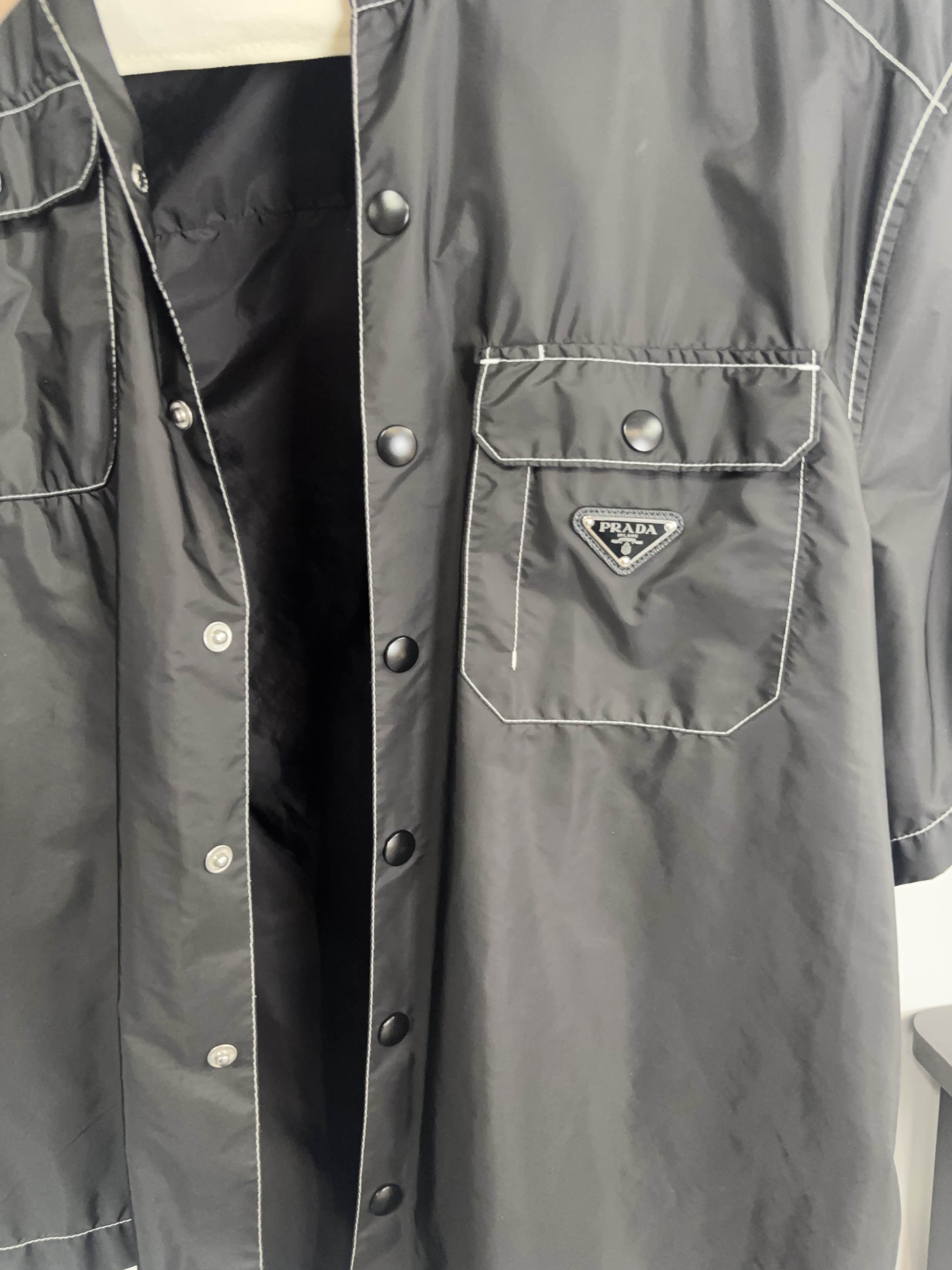 Prada Prada Re-Nylon Contrast Stitch Short Sleeve Shirt XL Size US XL / EU 56 / 4 - 8 Thumbnail