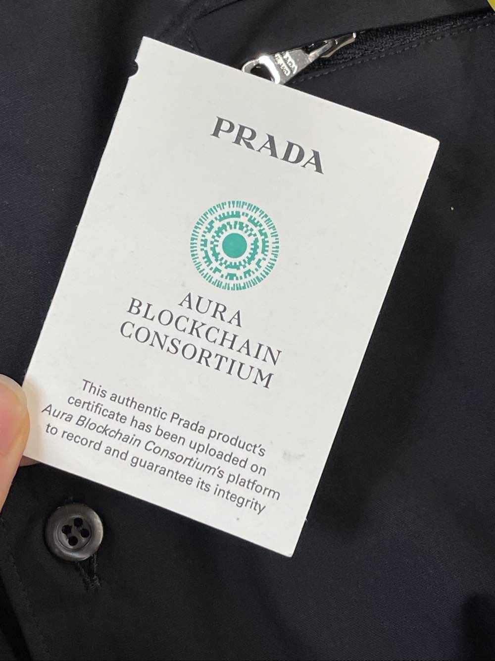 Prada Prada Logo Cotton Button Up Shirt Size XL Size US XL / EU 56 / 4 - 5 Thumbnail