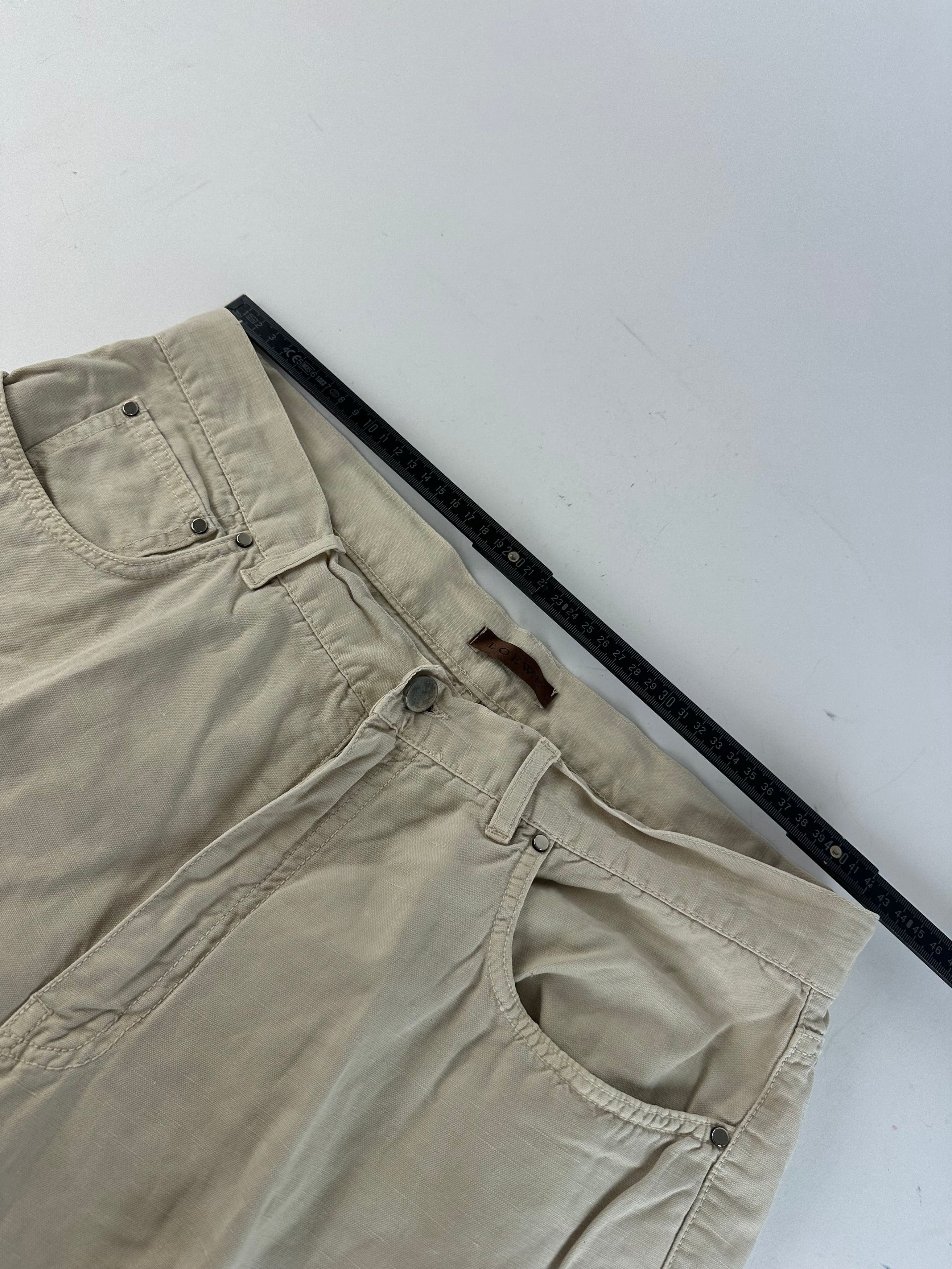 Loewe Vintage Cotton Pants Beige Size 30" / US 8 / IT 44 - 12 Thumbnail