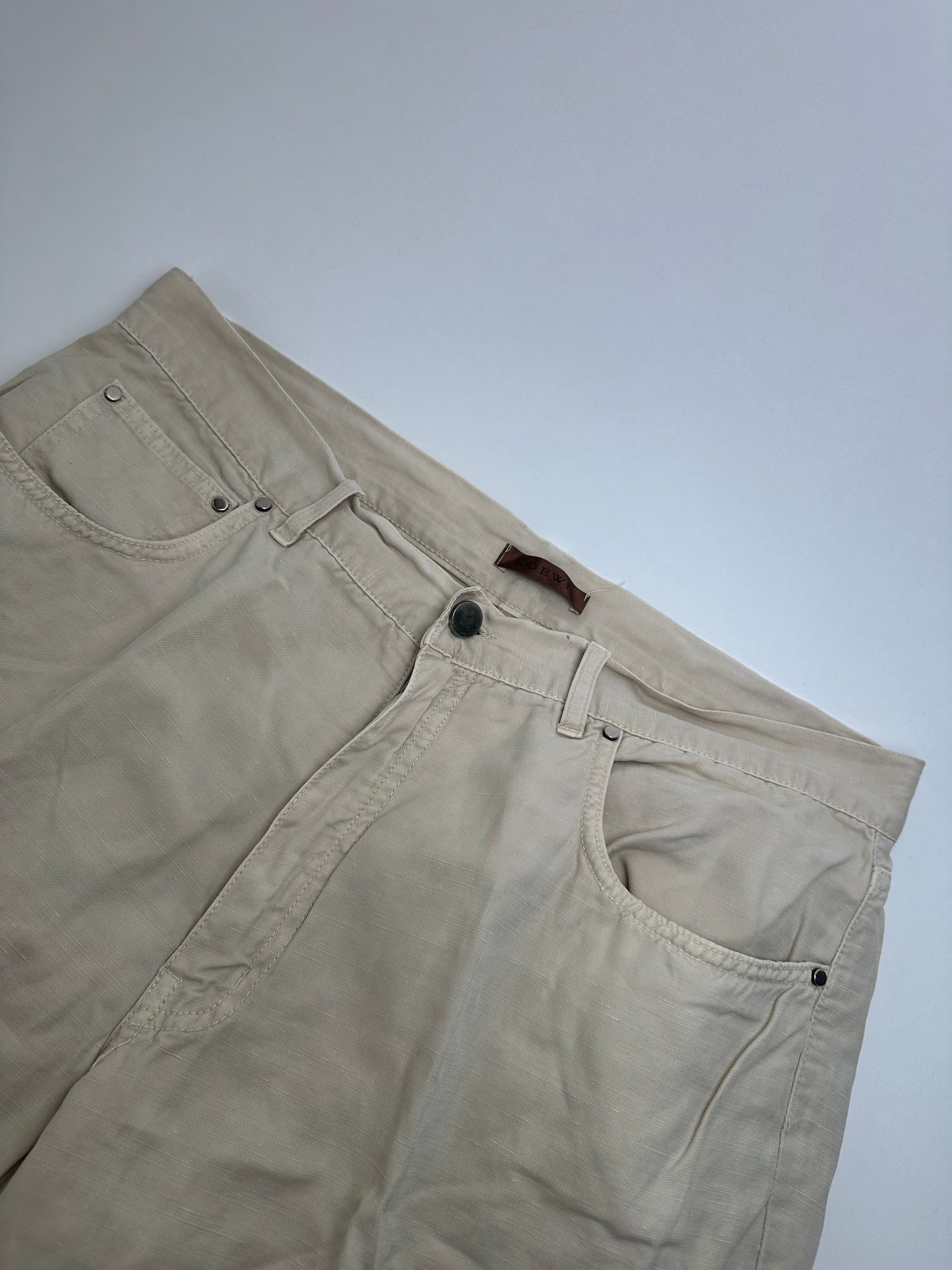 Loewe Vintage Cotton Pants Beige Size 30" / US 8 / IT 44 - 7 Thumbnail