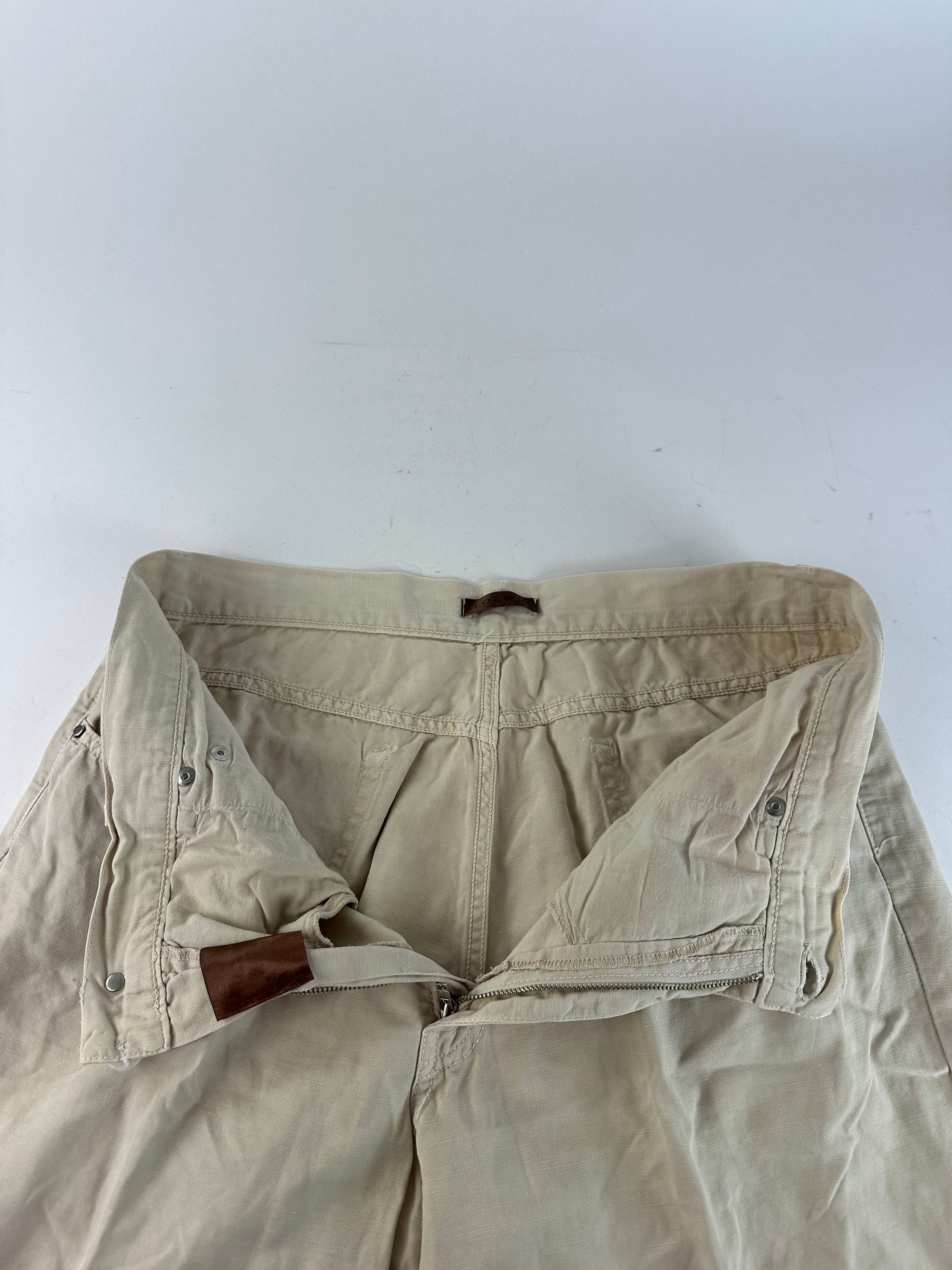 Loewe Vintage Cotton Pants Beige Size 30" / US 8 / IT 44 - 3 Thumbnail