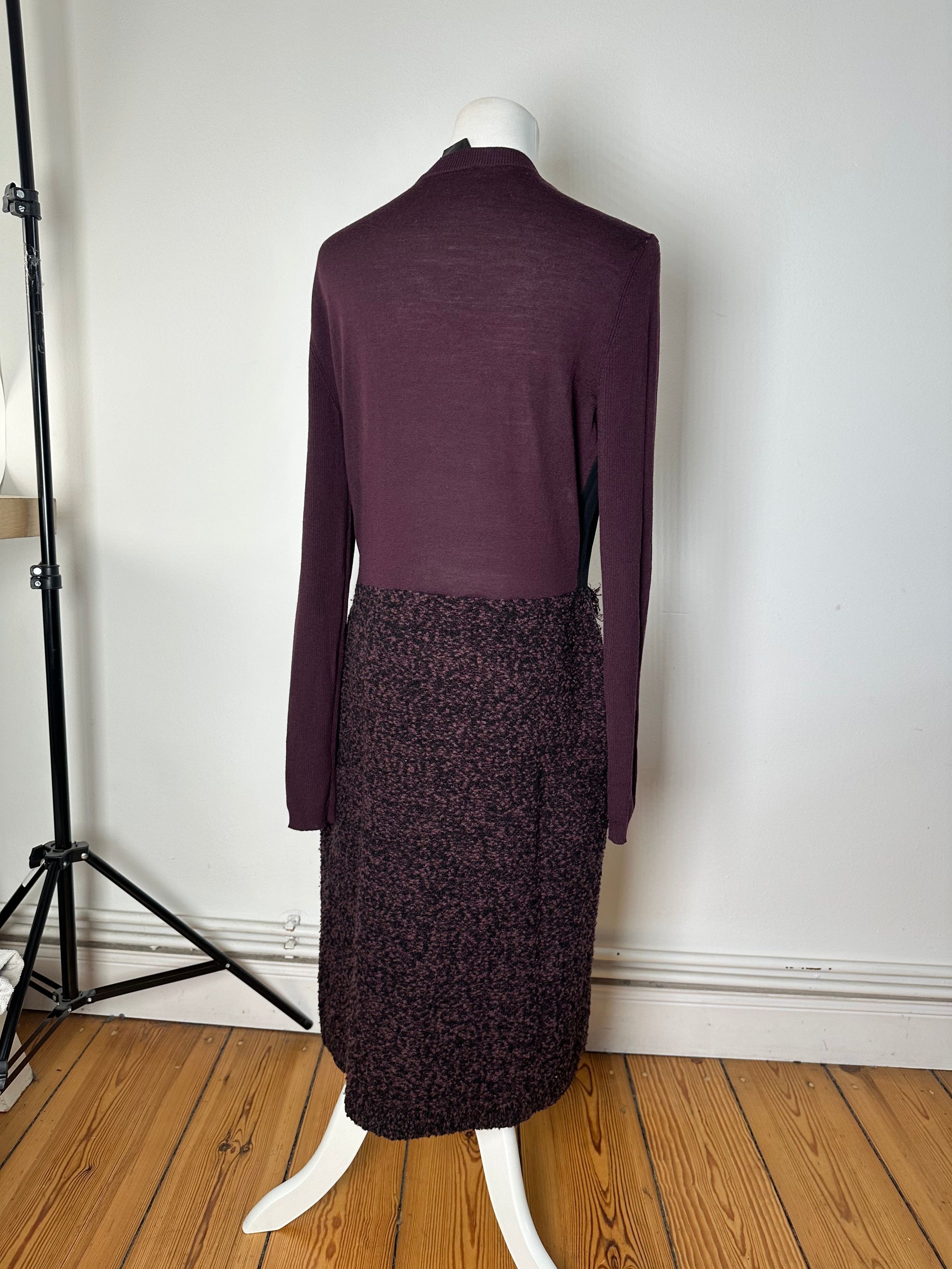 Salvatore Ferragamo Vintage Ferragamo Wool Dress Black Size L / US 10 / IT 46 - 3 Thumbnail