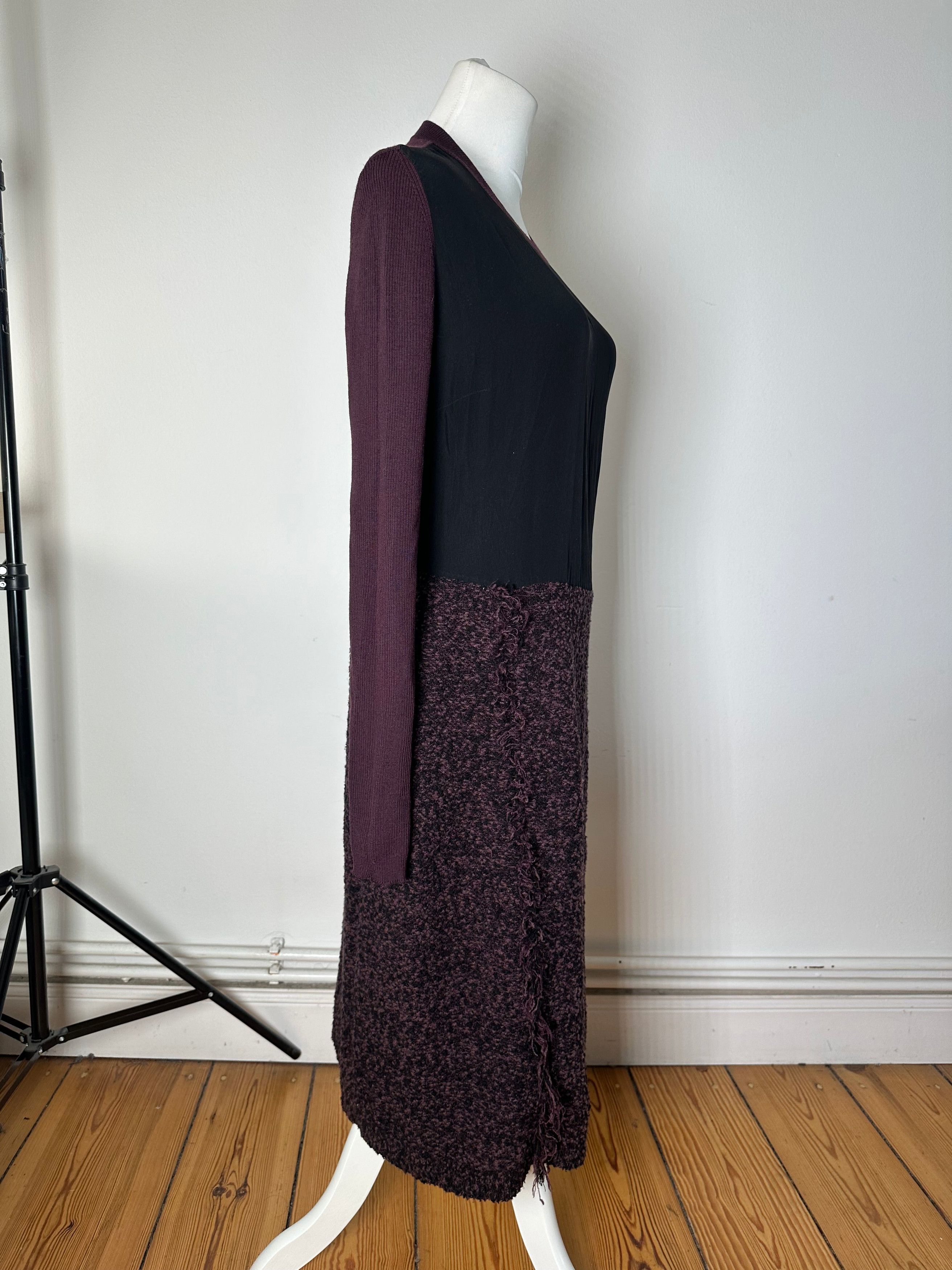 Salvatore Ferragamo Vintage Ferragamo Wool Dress Black Size L / US 10 / IT 46 - 2 Thumbnail
