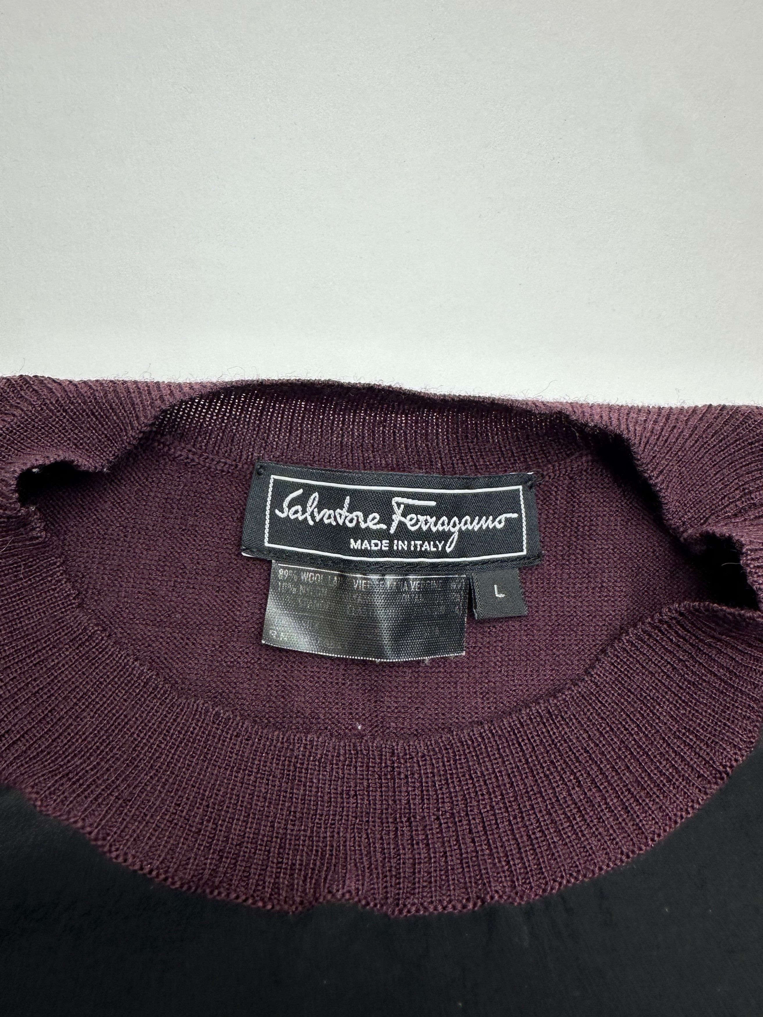 Salvatore Ferragamo Vintage Ferragamo Wool Dress Black Size L / US 10 / IT 46 - 4 Thumbnail