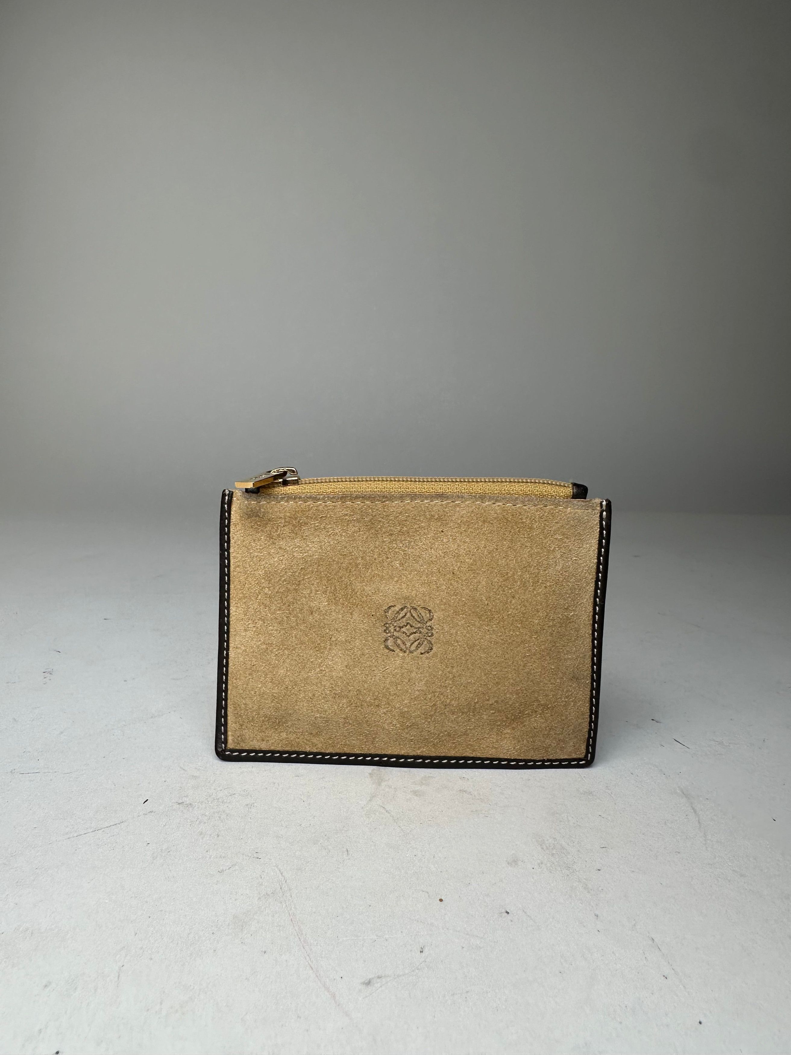 Loewe Vintage Suede Purse Beige Size ONE SIZE - 6 Thumbnail
