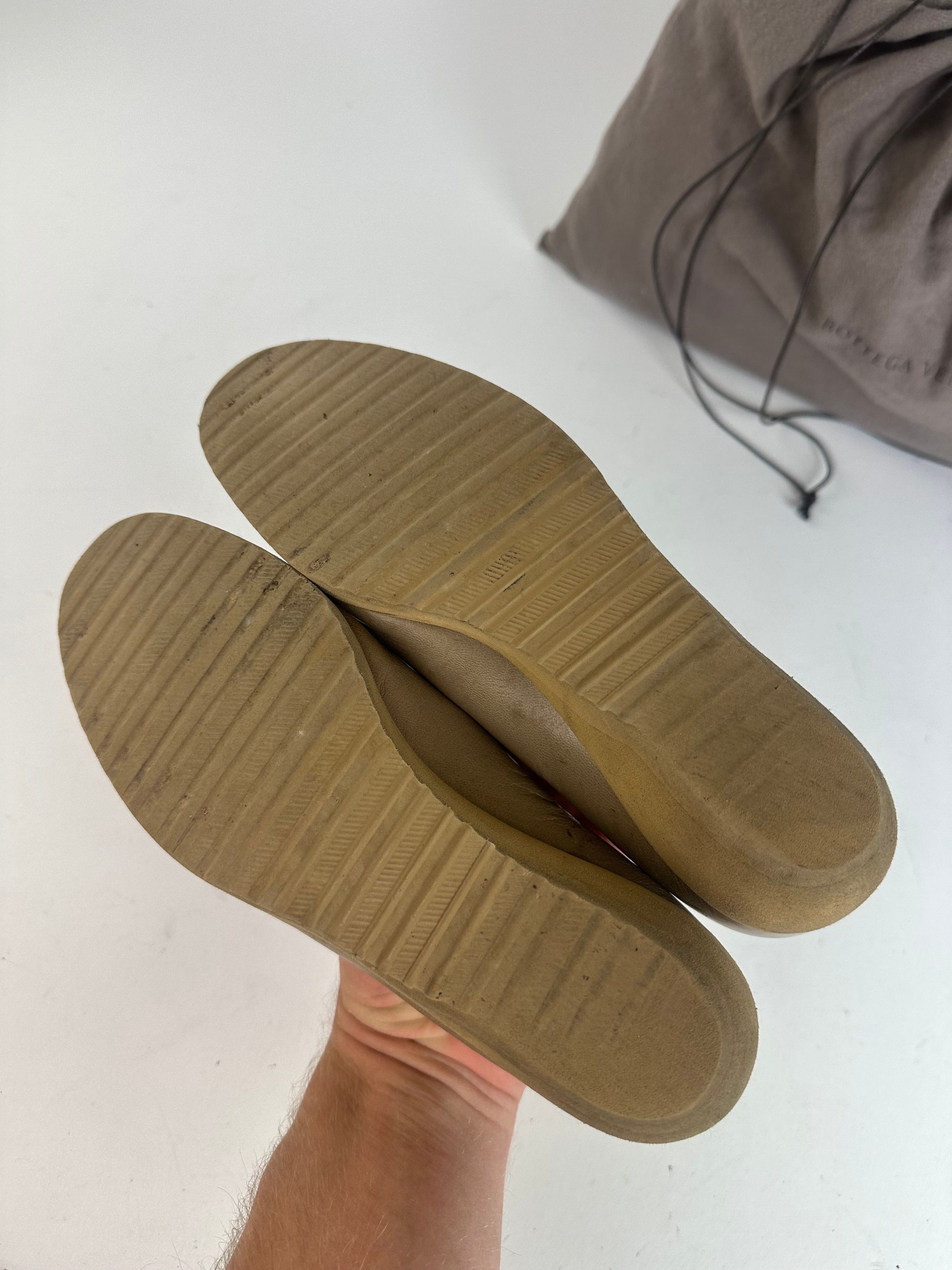 Bottega Veneta Vintage Leather Loafers Beige EU36.5 Woven Size US 5.5 / IT 35.5 - 5 Thumbnail