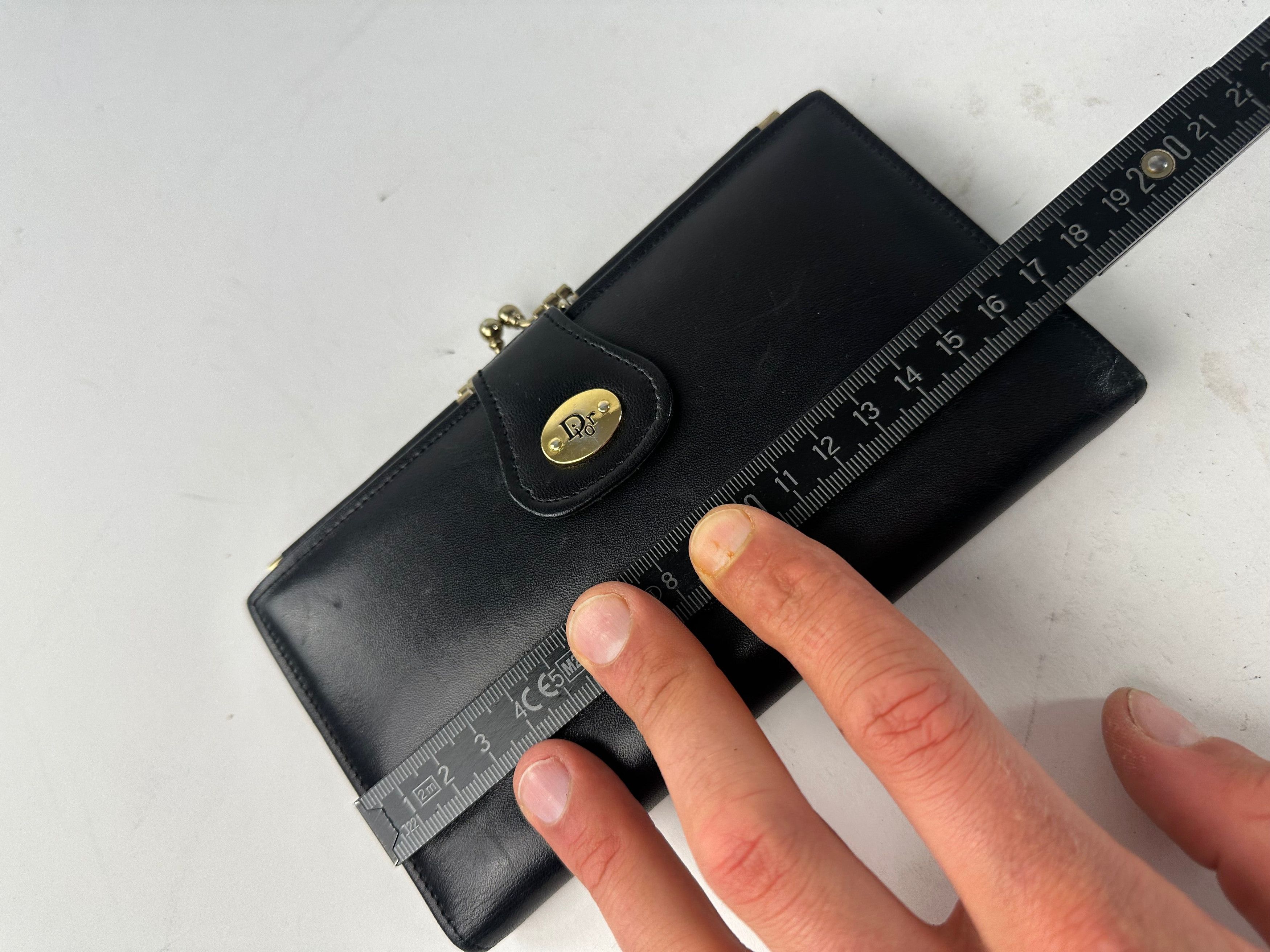 Dior Vintage Leather Wallet Black Size ONE SIZE - 9 Thumbnail