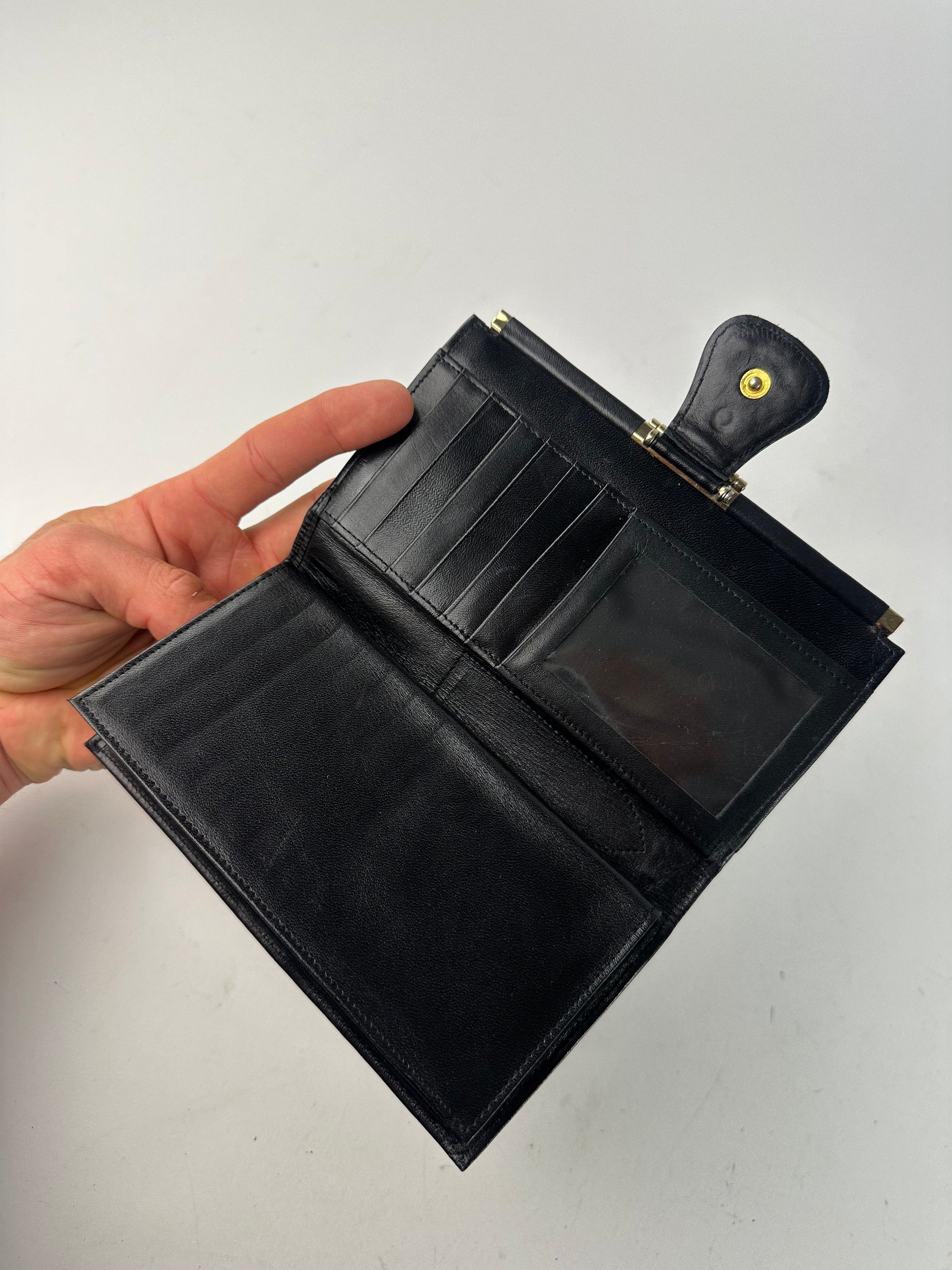 Dior Vintage Leather Wallet Black Size ONE SIZE - 4 Thumbnail