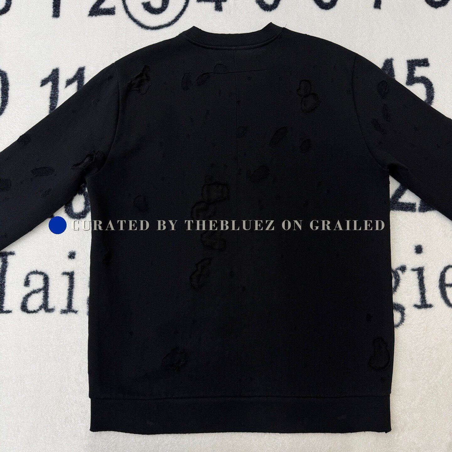 Givenchy Givenchy Black Distressed Crewneck Sweatshirt Size US L / EU 52-54 / 3 - 3 Thumbnail