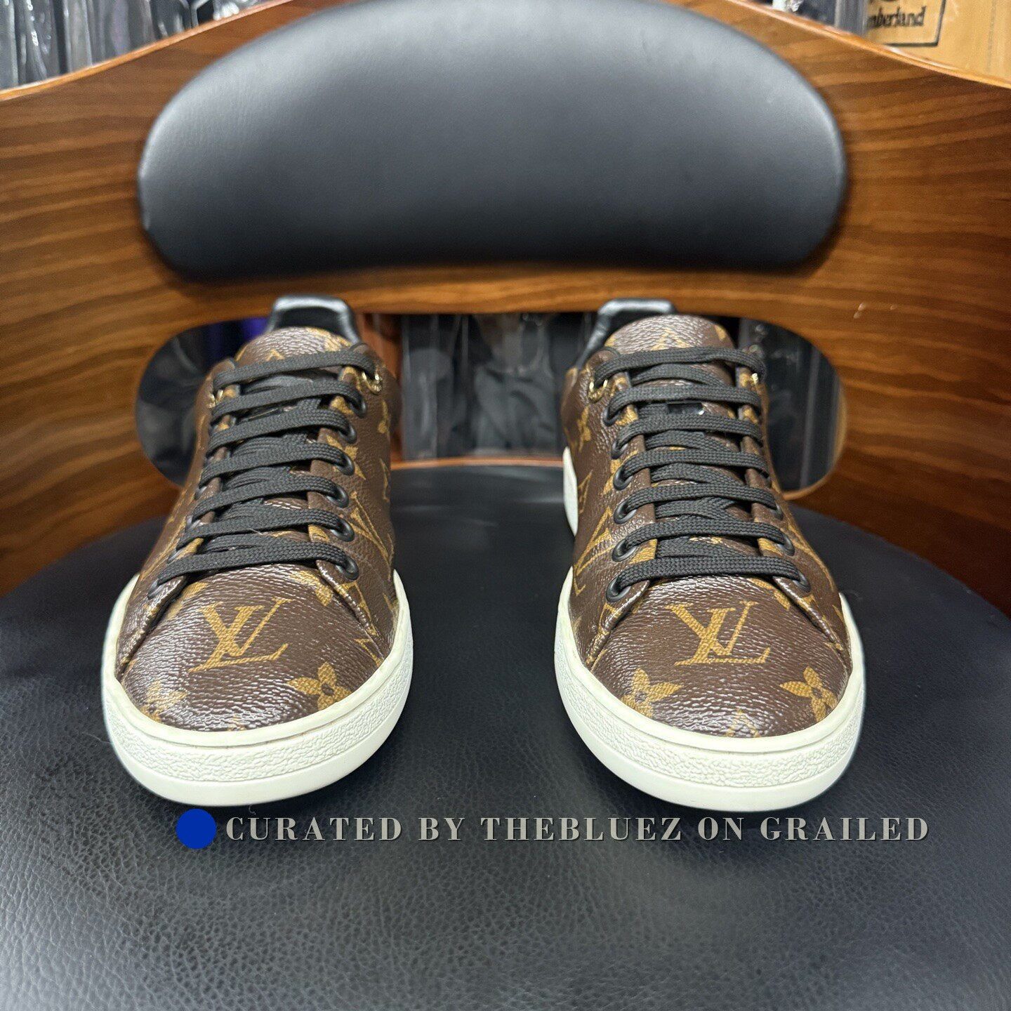 Louis Vuitton LV Frontrow Monogram Leather Sneakers Size US 5.5 / IT 35.5 - 2 Thumbnail