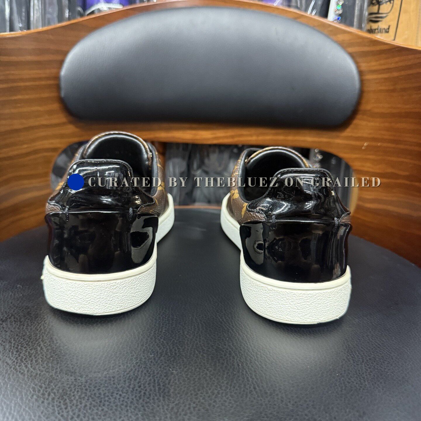 Louis Vuitton LV Frontrow Monogram Leather Sneakers Size US 5.5 / IT 35.5 - 3 Thumbnail