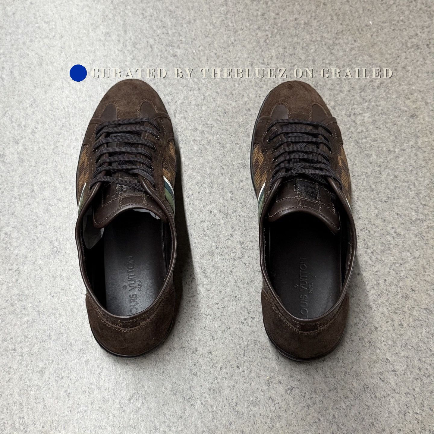 Louis Vuitton LV Classic Checkered Print Sneakers Size US 8.5 / EU 41-42 - 8 Thumbnail