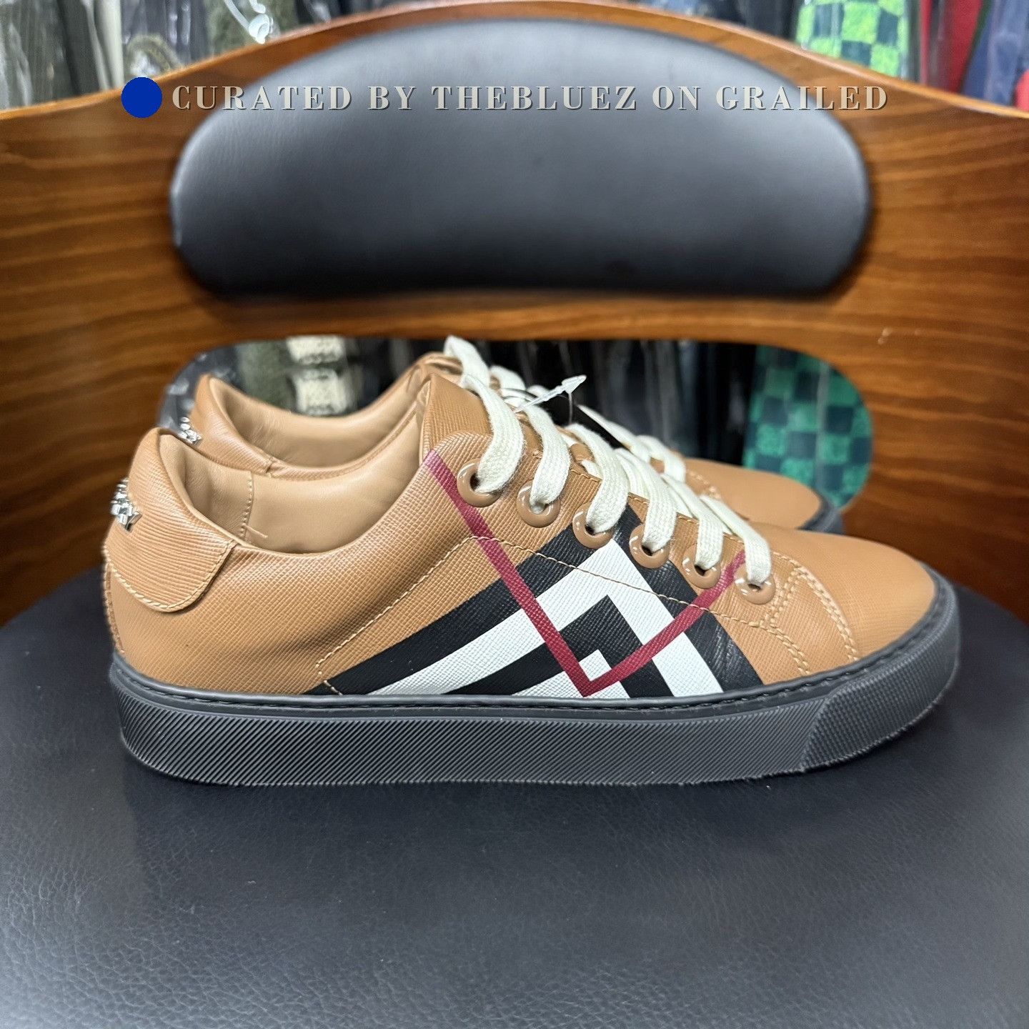 Burberry Burberry Classic Check Brown Sneakers Size US 4 / IT 34 - 4 Thumbnail