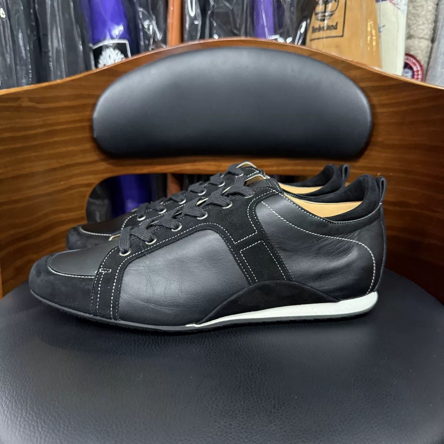 Hermes Hermes Black Calfskin Casual Trainers Size US 7.5 / EU 40-41 - 6 Thumbnail