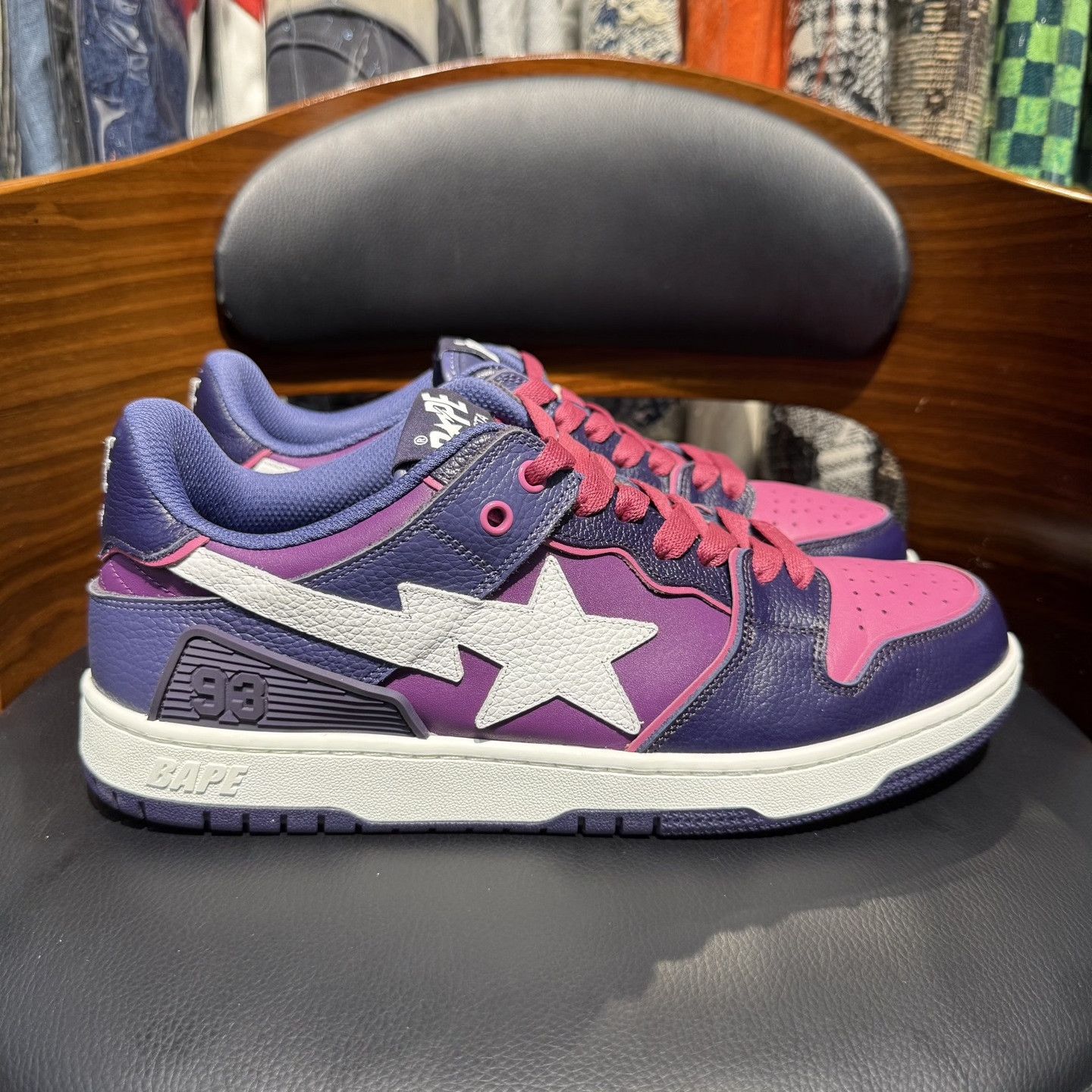 Adidas Bapesta SK8 Purple Sneakers Size US 10 / EU 43 - 4 Thumbnail