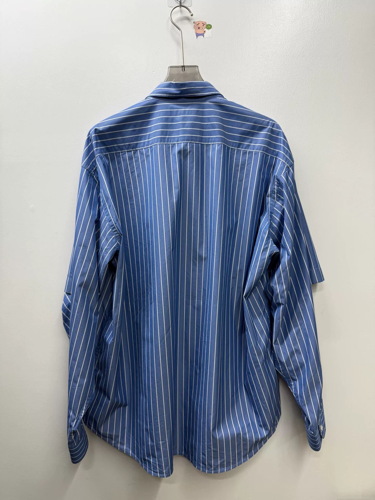 Balenciaga Balenciaga New Lock Button Striped Shirt Size US M / EU 48-50 / 2 - 4 Thumbnail