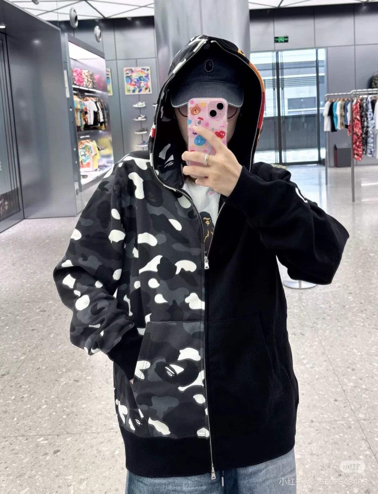 Bape Bape Limited WGM Gray Camo Shark Jacket Size US XXL / EU 58 / 5 - 8 Thumbnail