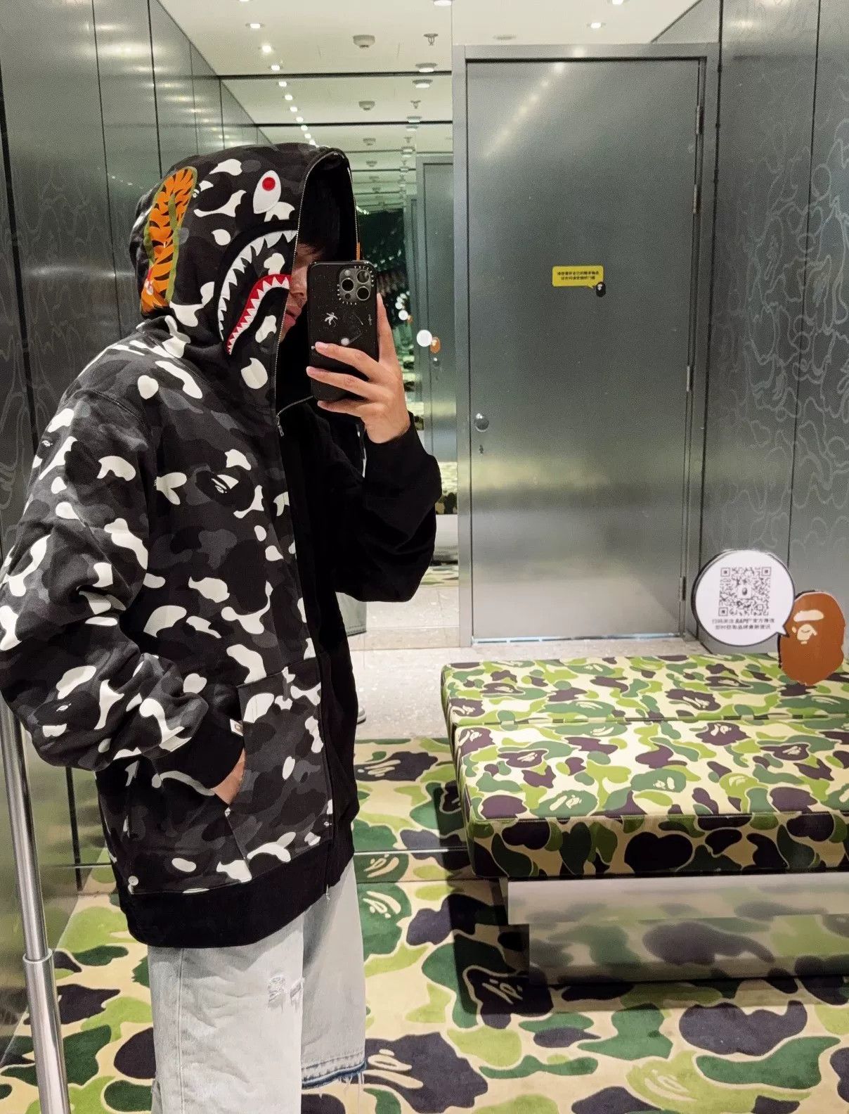 Bape Bape Limited WGM Gray Camo Shark Jacket Size US XXL / EU 58 / 5 - 9 Thumbnail