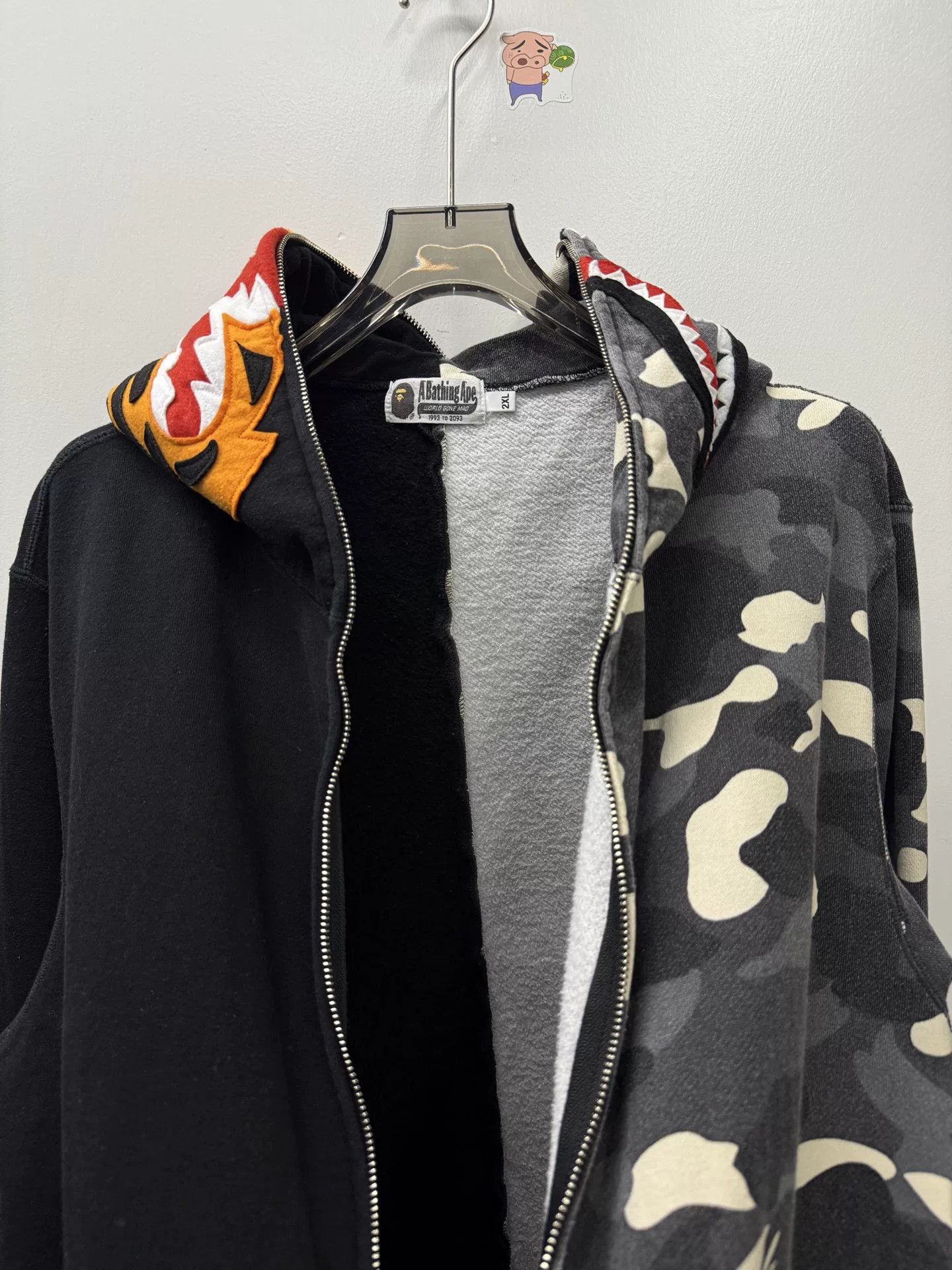 Bape Bape Limited WGM Gray Camo Shark Jacket Size US XXL / EU 58 / 5 - 2 Thumbnail