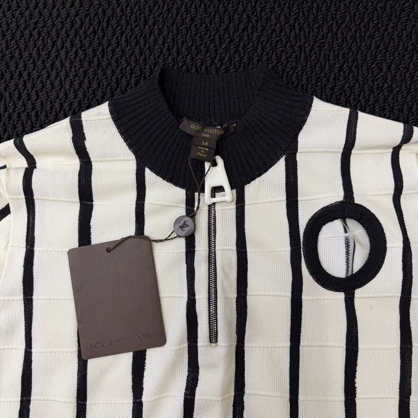 Louis Vuitton LV Black White Stripe Knit Top Size M / US 6-8 / IT 42-44 - 2 Thumbnail