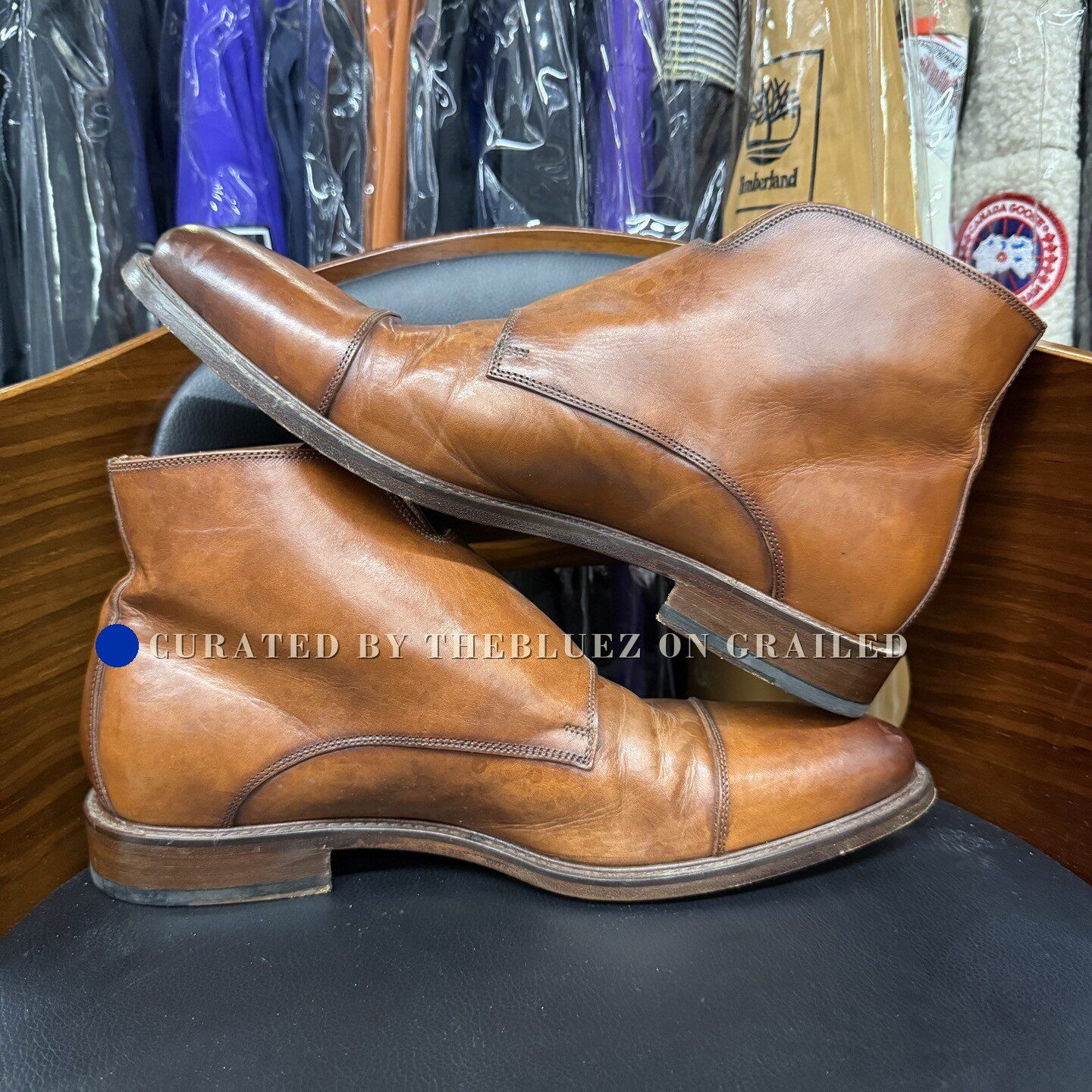 Suitsupply Suitsupply Italian Brown Calf Leather Double Monk Shoes Size US 10 / EU 43 - 7 Thumbnail