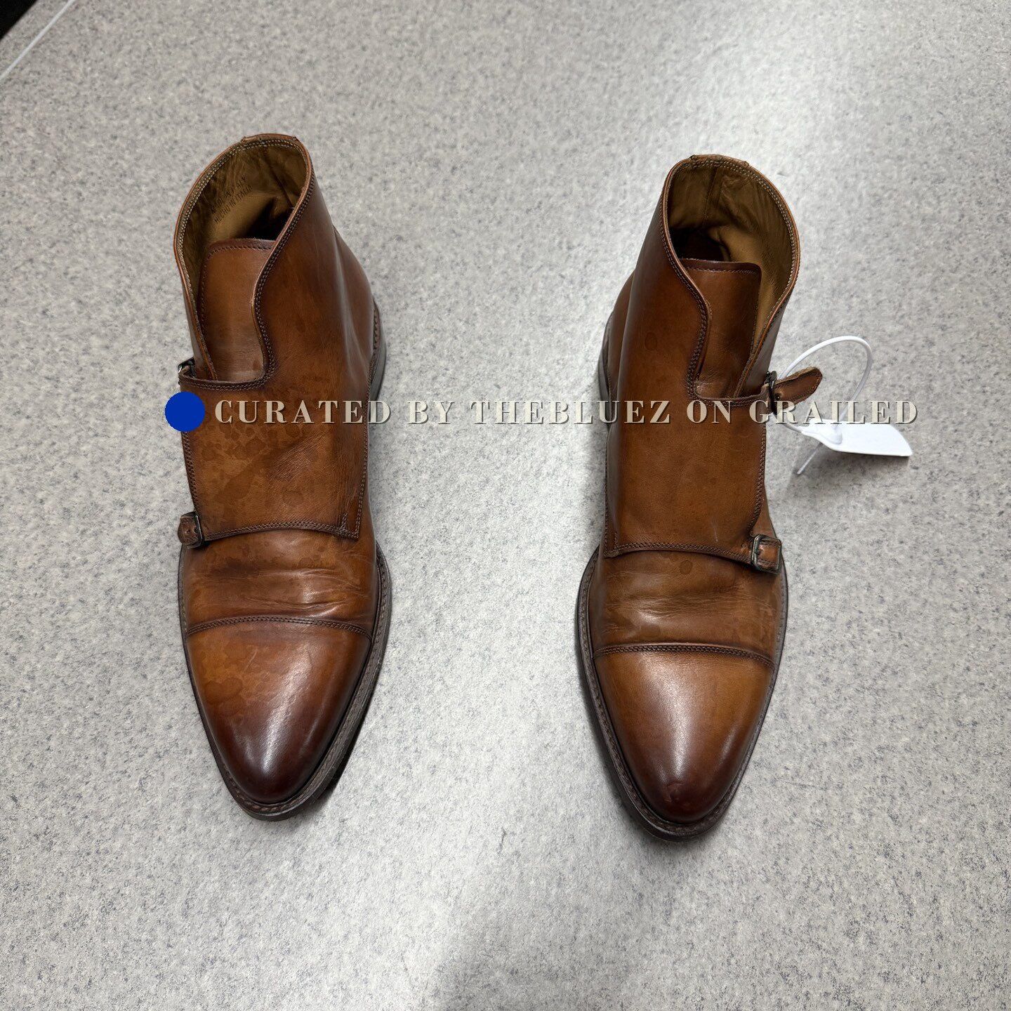 Suitsupply Suitsupply Italian Brown Calf Leather Double Monk Shoes Size US 10 / EU 43 - 5 Thumbnail