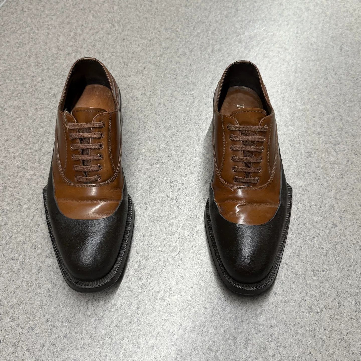 Prada Prada 2E Show Black Brown Leather Shoes Size US 8.5 / EU 41-42 - 8 Thumbnail