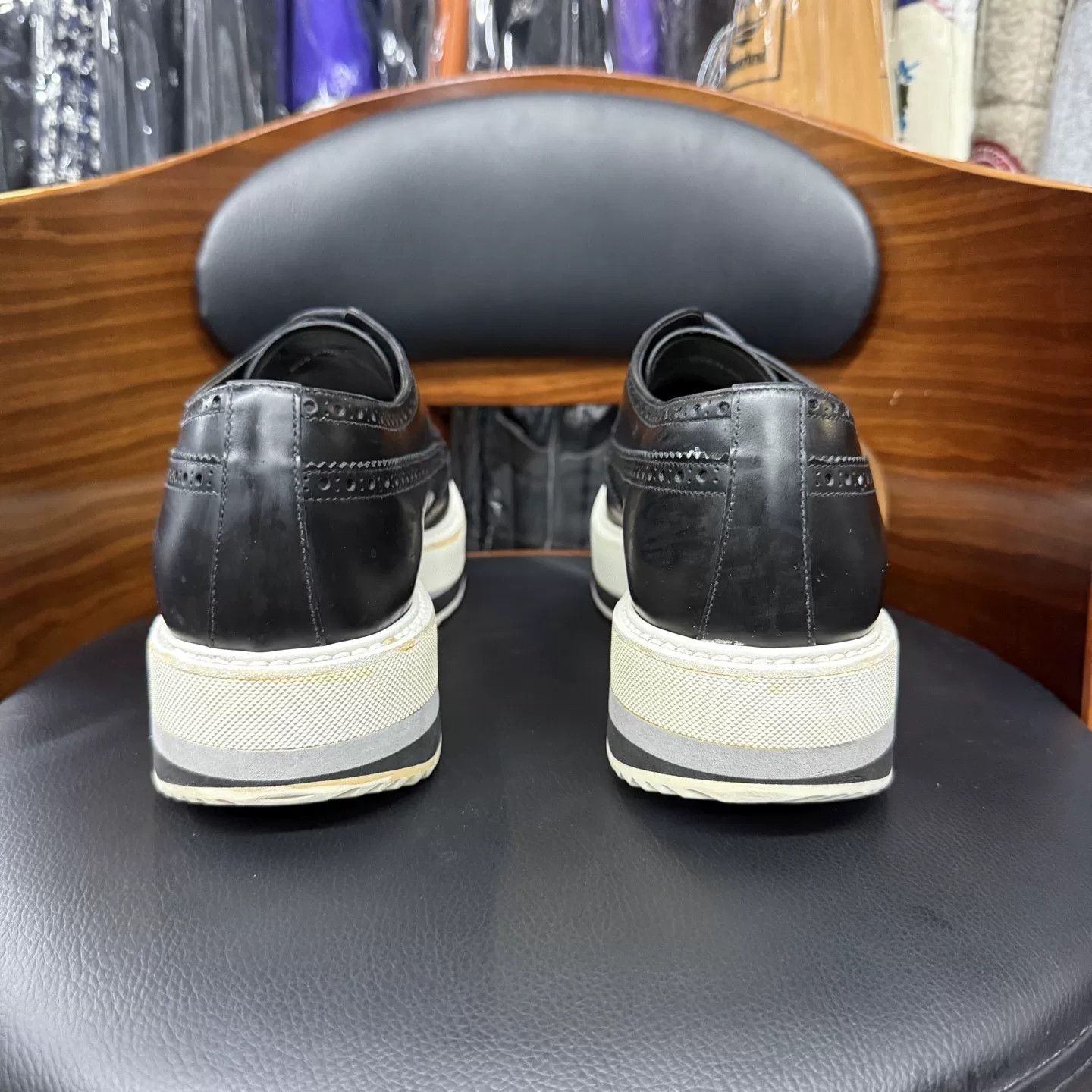 Prada Prada Black Carved Platform Shoes Size US 12 / IT 42 - 3 Thumbnail