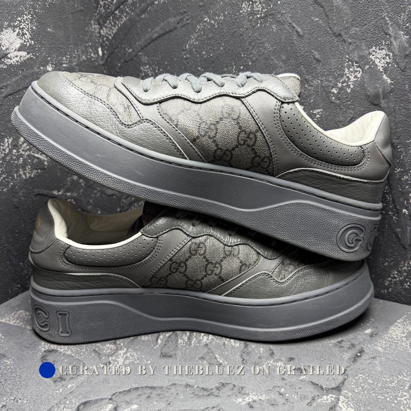 Gucci Gucci Gray Printed Sneakers Size US 11 / EU 44 - 5 Thumbnail