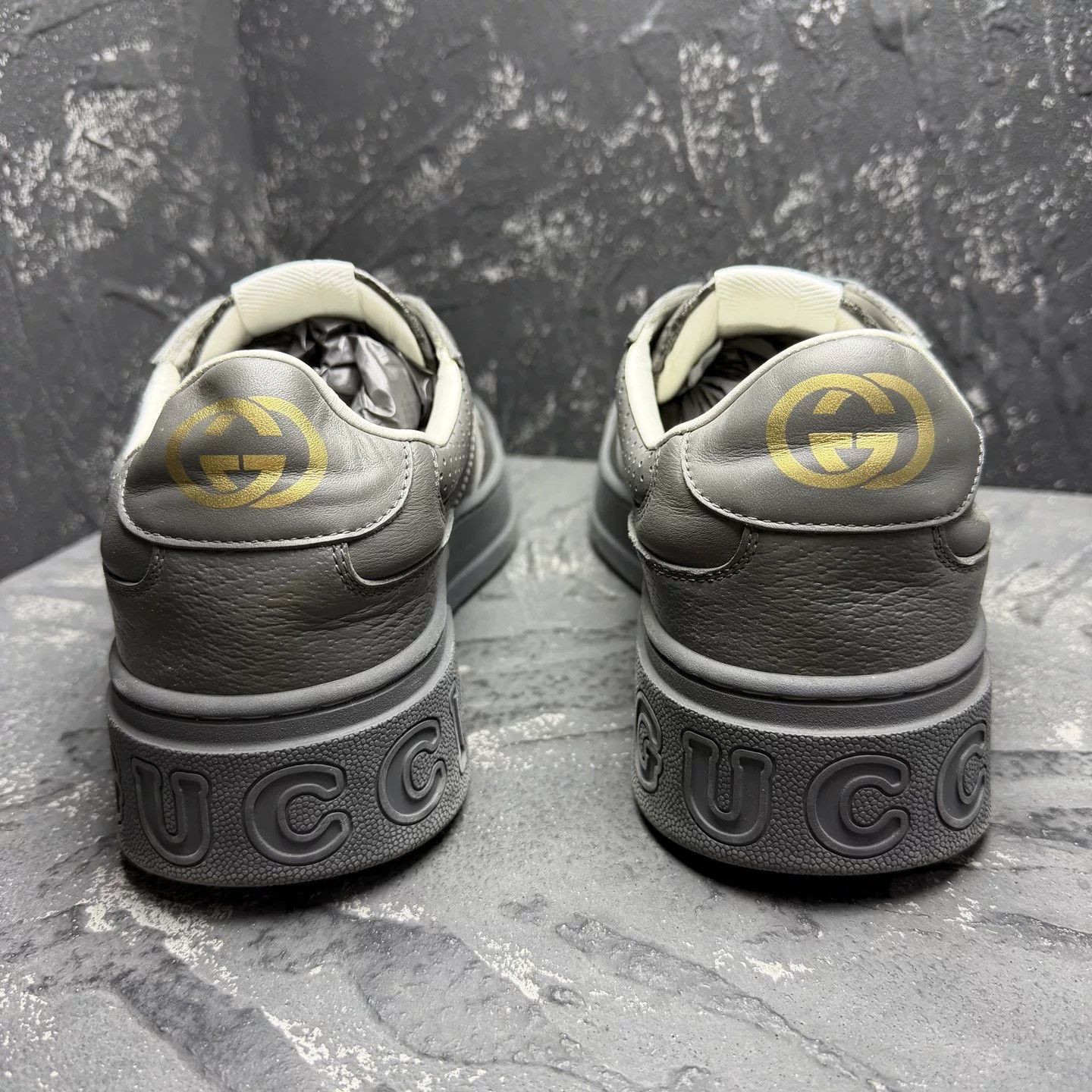 Gucci Gucci Gray Printed Sneakers Size US 11 / EU 44 - 3 Thumbnail
