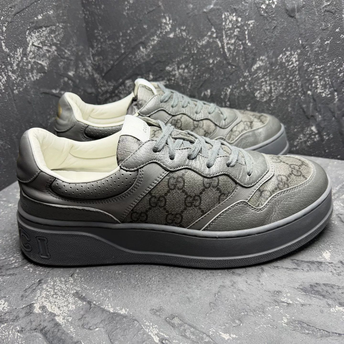 Gucci Gucci Gray Printed Sneakers Size US 11 / EU 44 - 4 Thumbnail