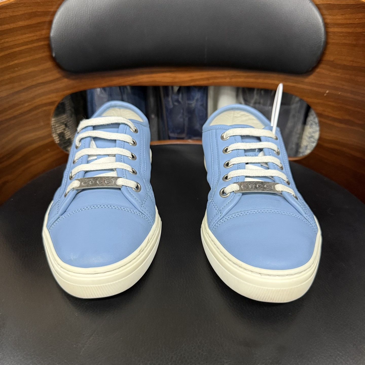Gucci Gucci White Blue Sneakers Size US 5.5 / IT 35.5 - 2 Thumbnail