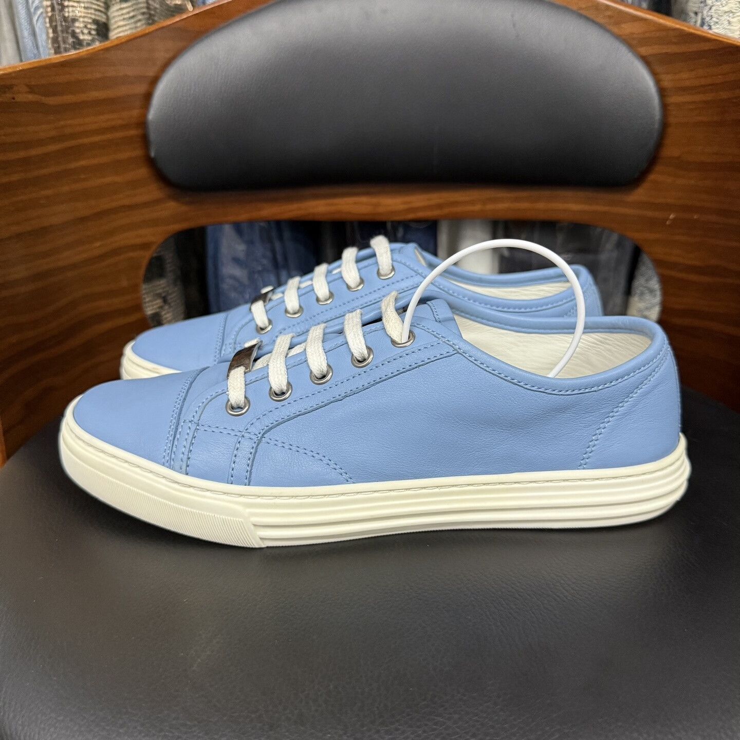 Gucci Gucci White Blue Sneakers Size US 5.5 / IT 35.5 - 6 Thumbnail
