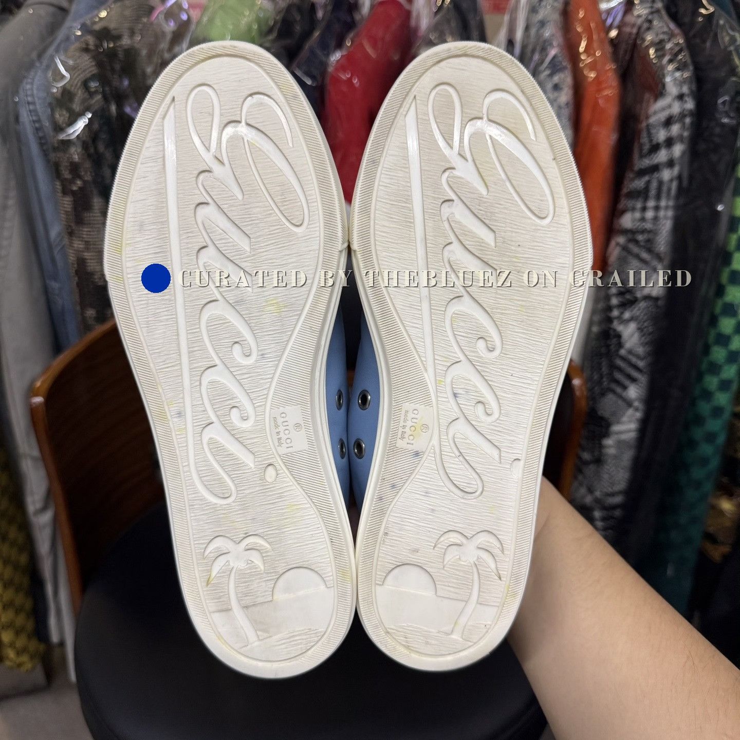 Gucci Gucci White Blue Sneakers Size US 5.5 / IT 35.5 - 9 Thumbnail