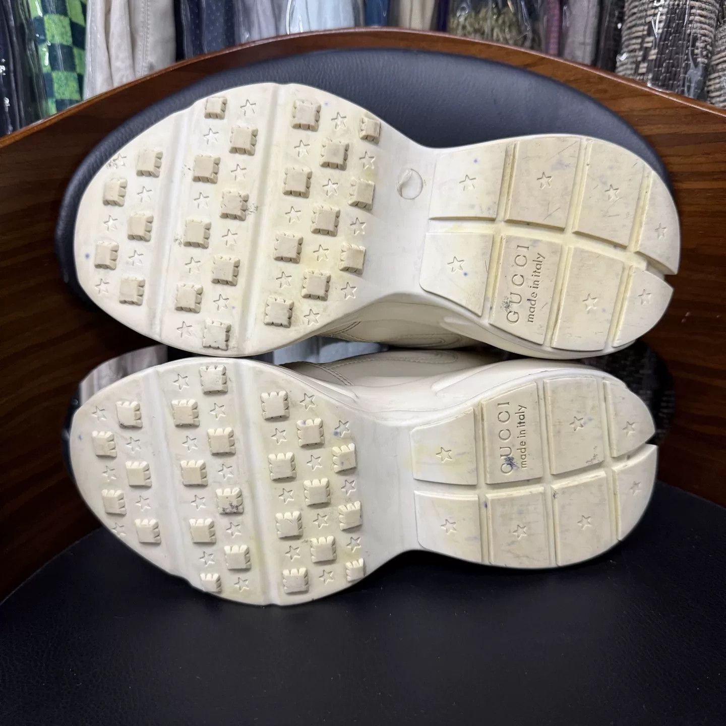 Gucci Gucci Classic Belt Style Ivory Dad Shoes Size US 4.5 / IT 34.5 - 9 Thumbnail
