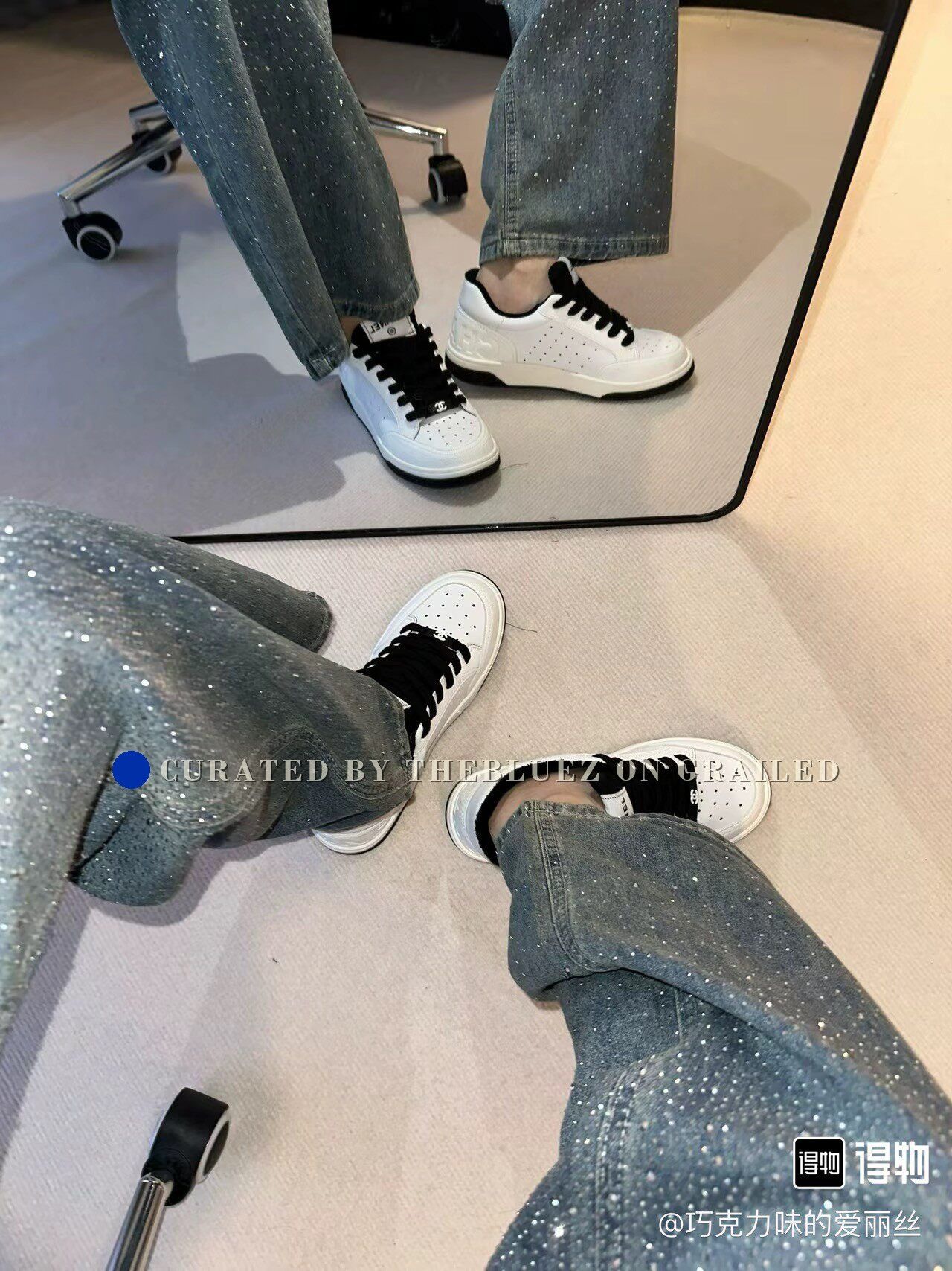 Chanel CHANEL 22P Black White Sneakers Size US 5 / IT 35 - 9 Thumbnail