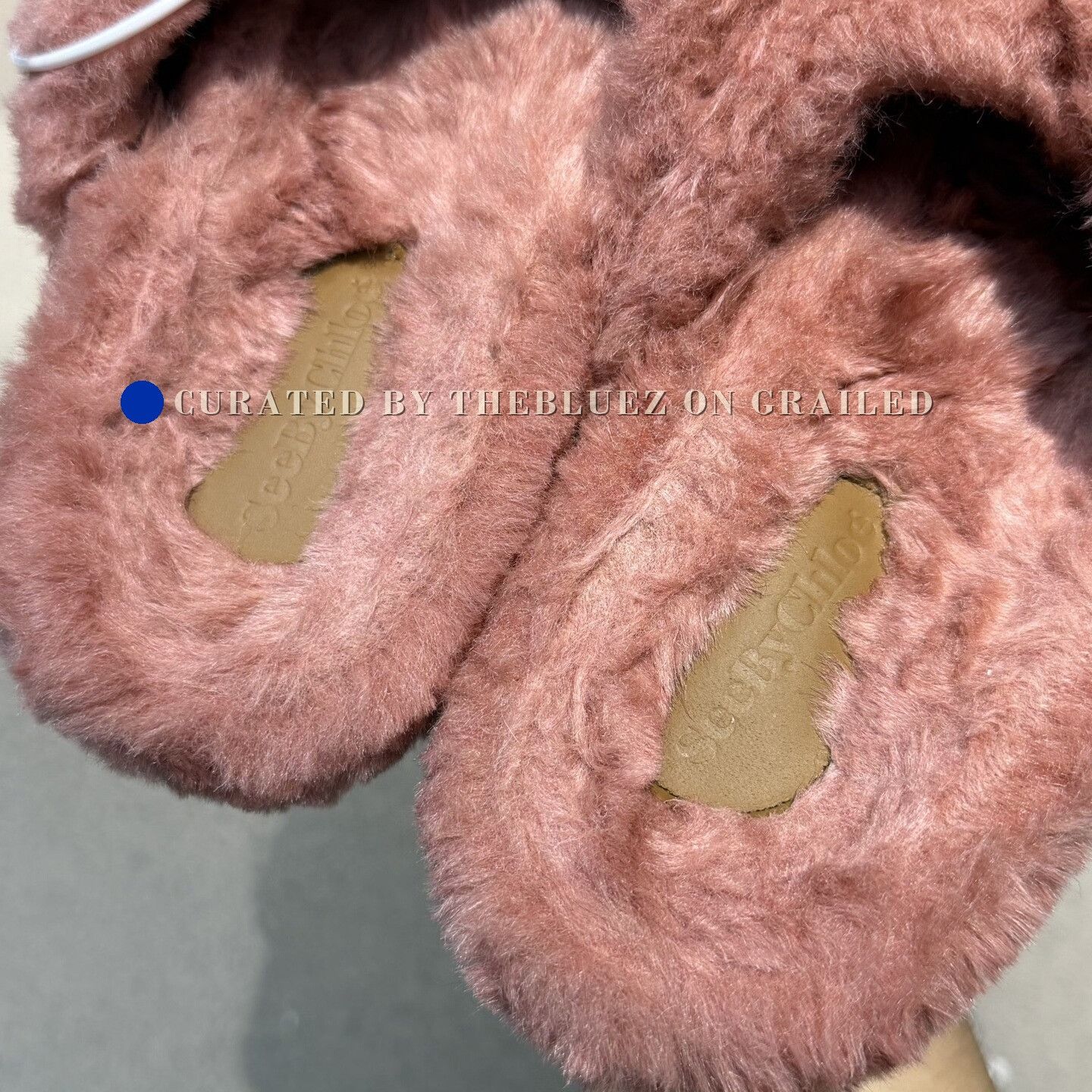 See by Chloe See By Chloe Pink Teddy Cross-Strap Slides Size US 8 / IT 38 - 8 Thumbnail