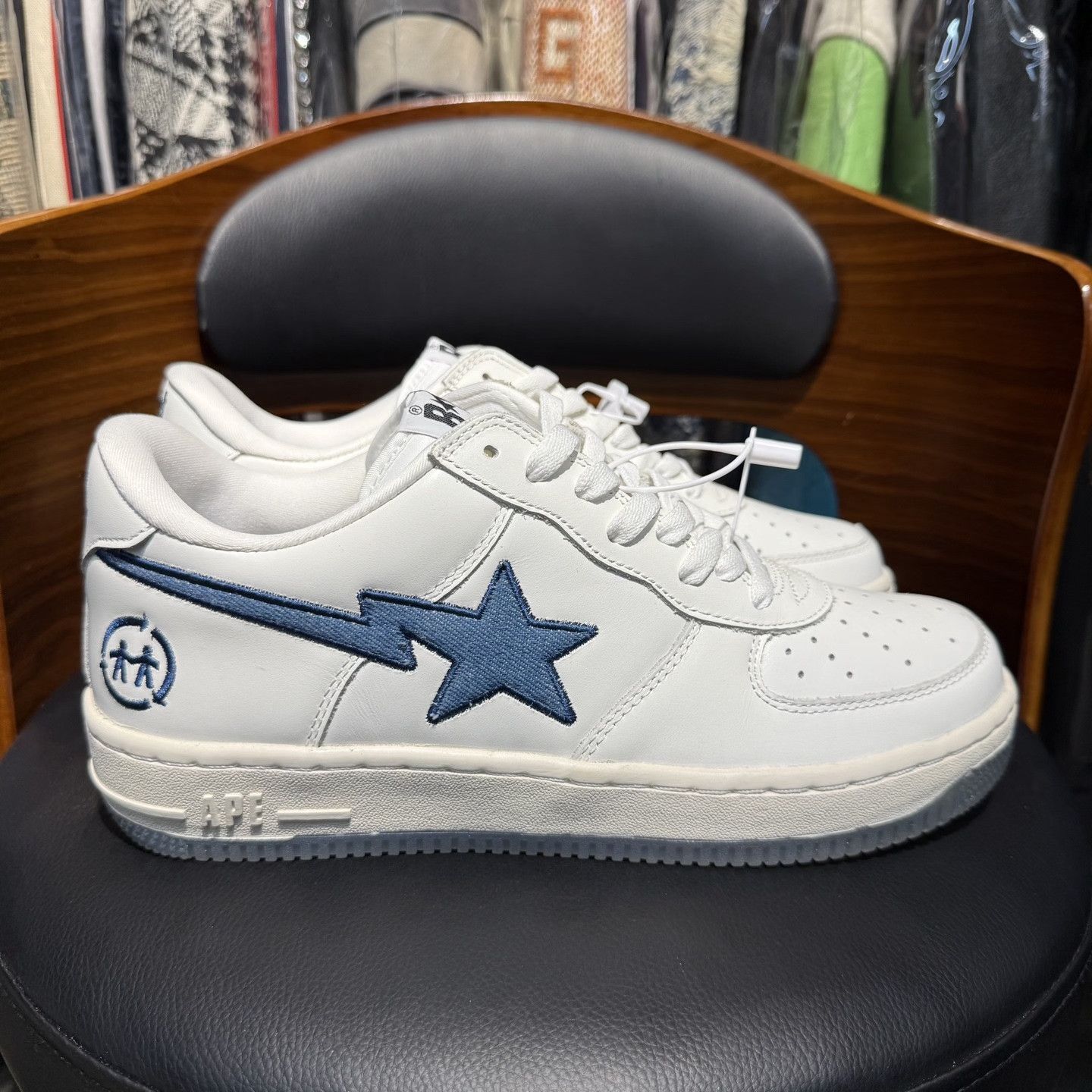 Adidas Bapesta X 2Ful Collaboration White Blue Size US 10 / EU 43 - 4 Thumbnail