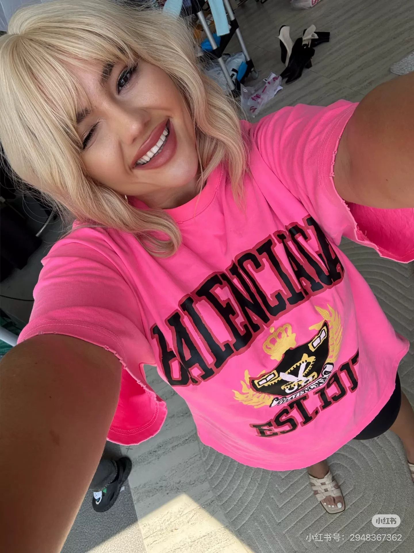 Balenciaga Balenciaga Pink Wheat Ear T-Shirt Size XXS / US 00 / IT 34 - 6 Thumbnail