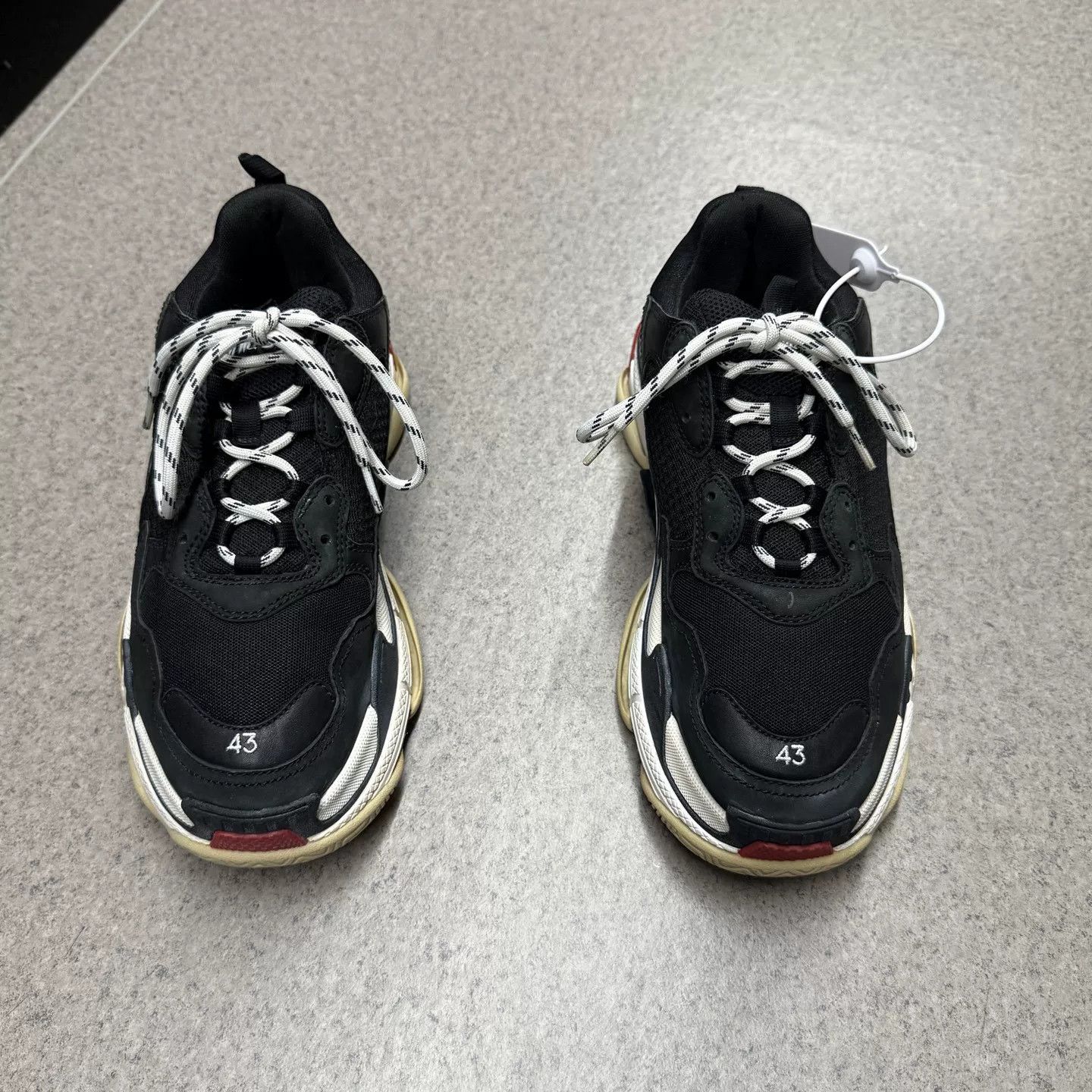 Balenciaga Balenciaga Triple S Black Red Distressed Size US 10 / EU 43 - 8 Thumbnail
