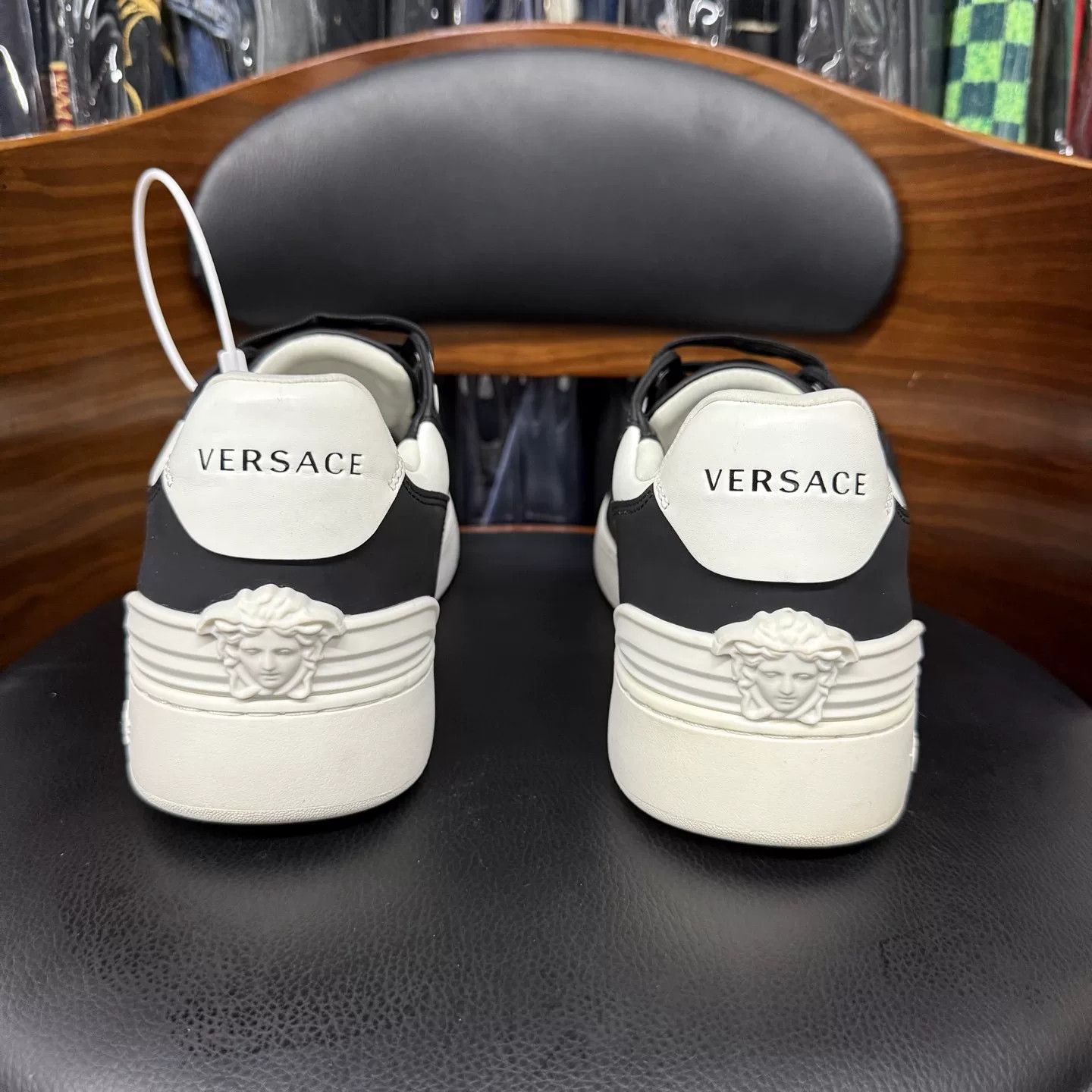 Versace Versace Medusa Black White Platform Sneakers Size US 10 / EU 43 - 3 Thumbnail