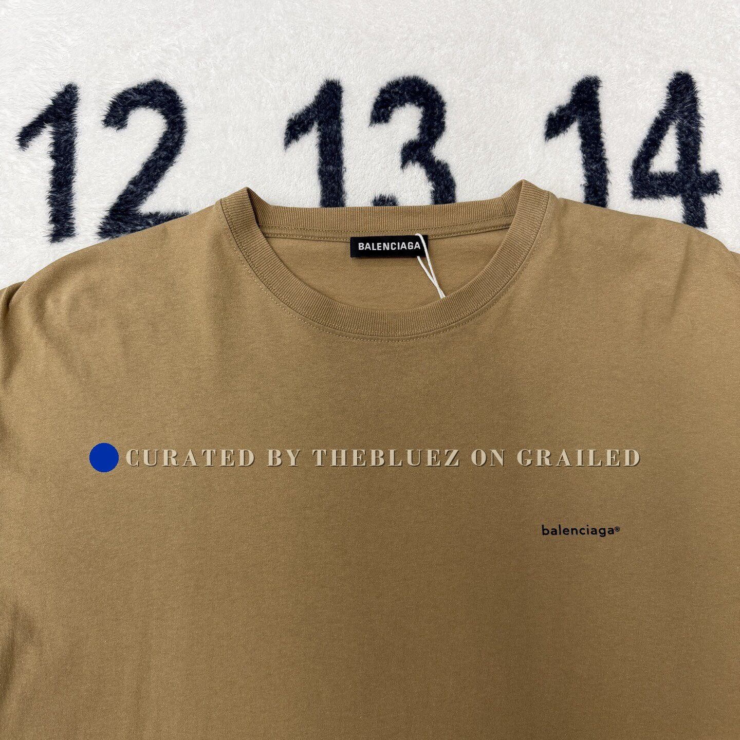 Balenciaga Balenciaga Khaki Black Label Printed Tee Size US M / EU 48-50 / 2 - 2 Thumbnail