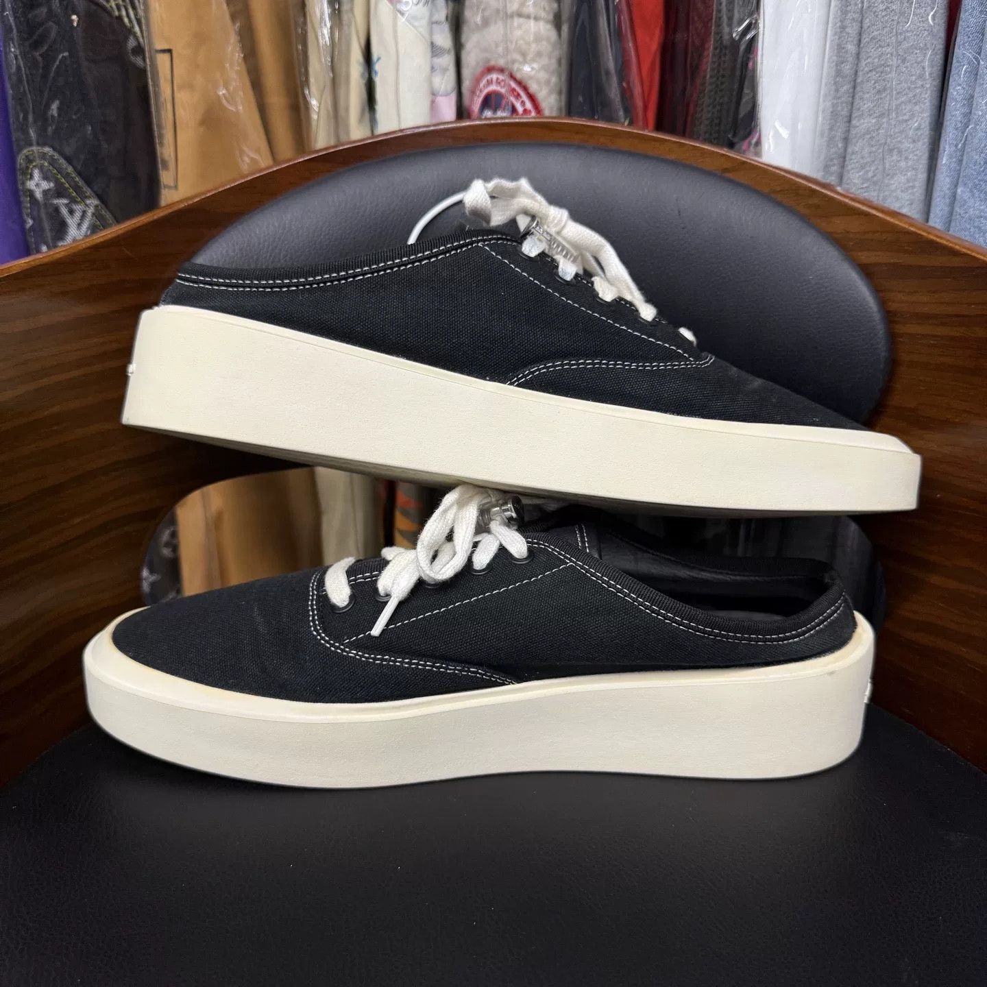 Fear of God Fear of God 101 Black Slip-On Mules Size US 10 / EU 43 - 7 Thumbnail