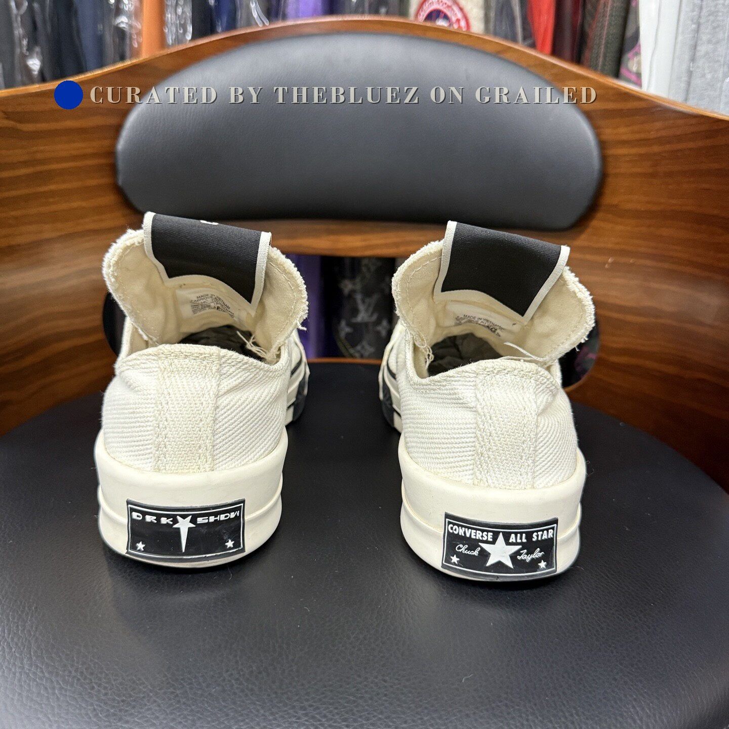 Rick Owens Drkshdw Converse x Ro Drkshdw White Sneakers Size US 6.5 / IT 36.5 - 3 Thumbnail