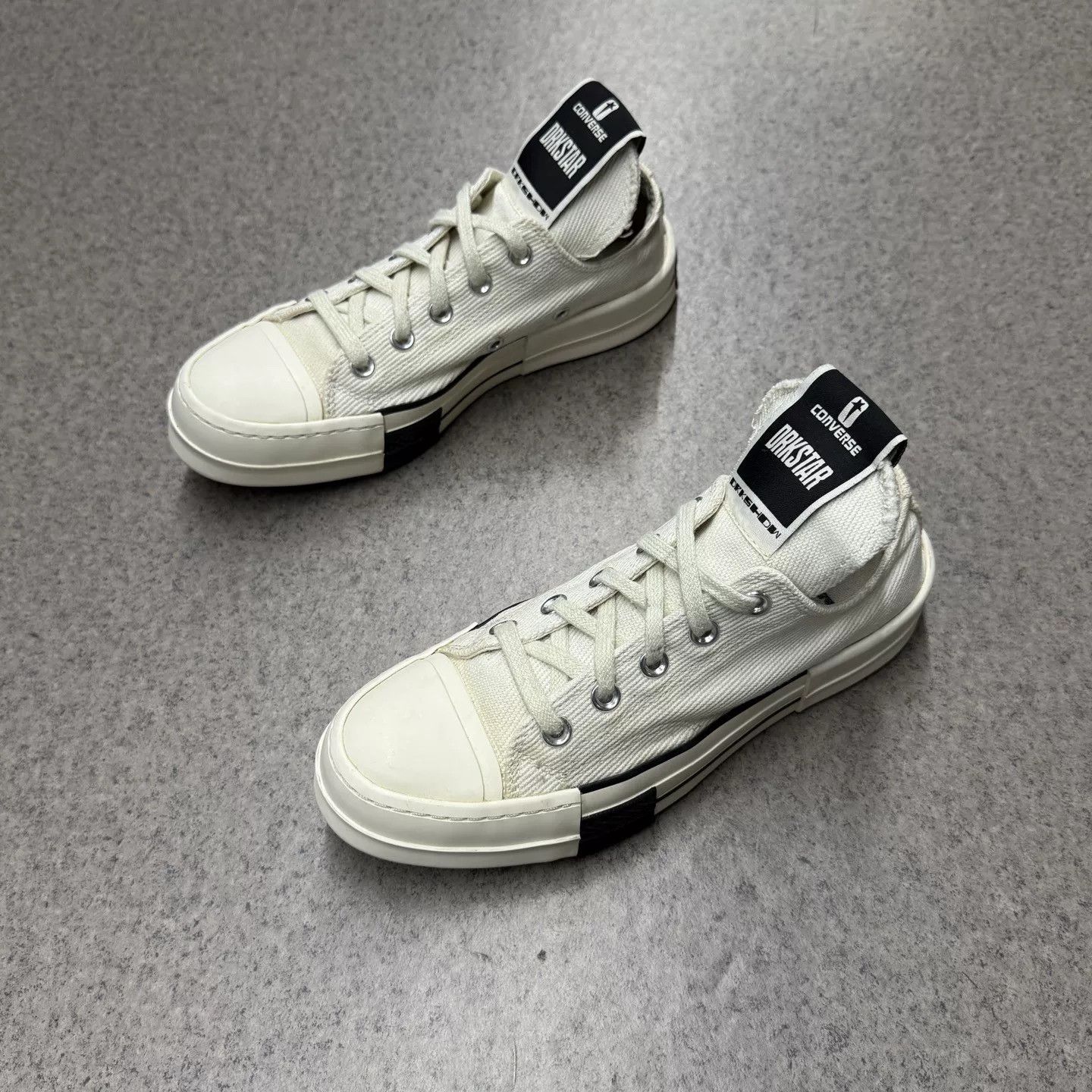 Rick Owens Drkshdw Converse x Ro Drkshdw White Sneakers Size US 6.5 / IT 36.5 - 5 Thumbnail