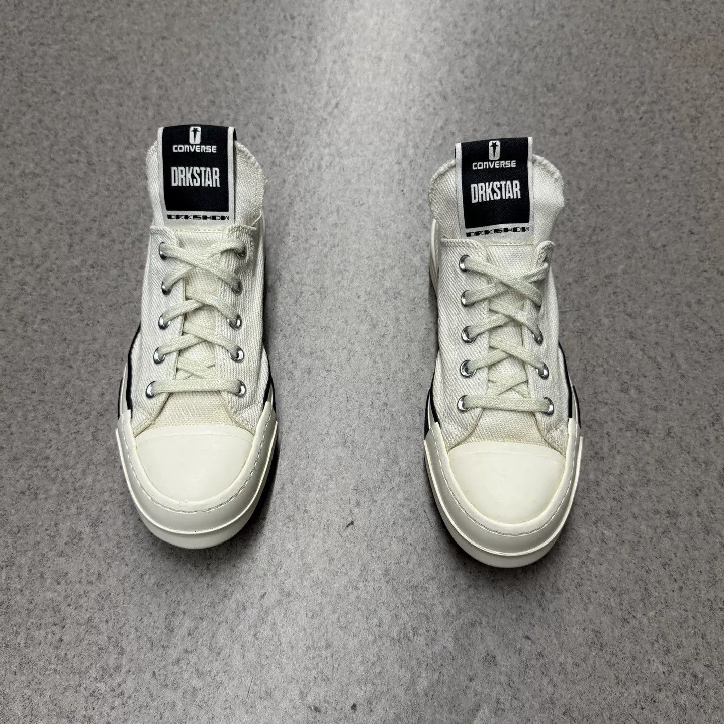 Rick Owens Drkshdw Converse x Ro Drkshdw White Sneakers Size US 6.5 / IT 36.5 - 8 Thumbnail